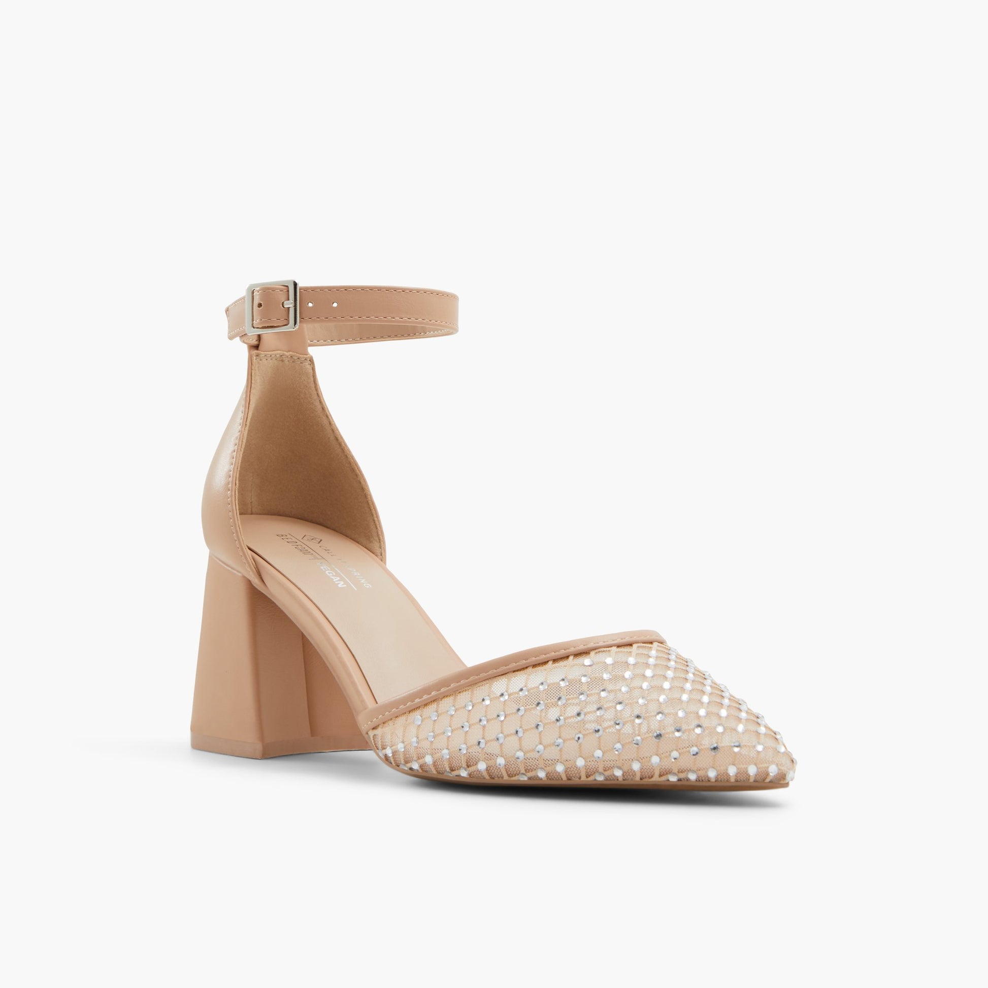 Three-quarter angle of Other Beige Daliaa Mid heels's front side