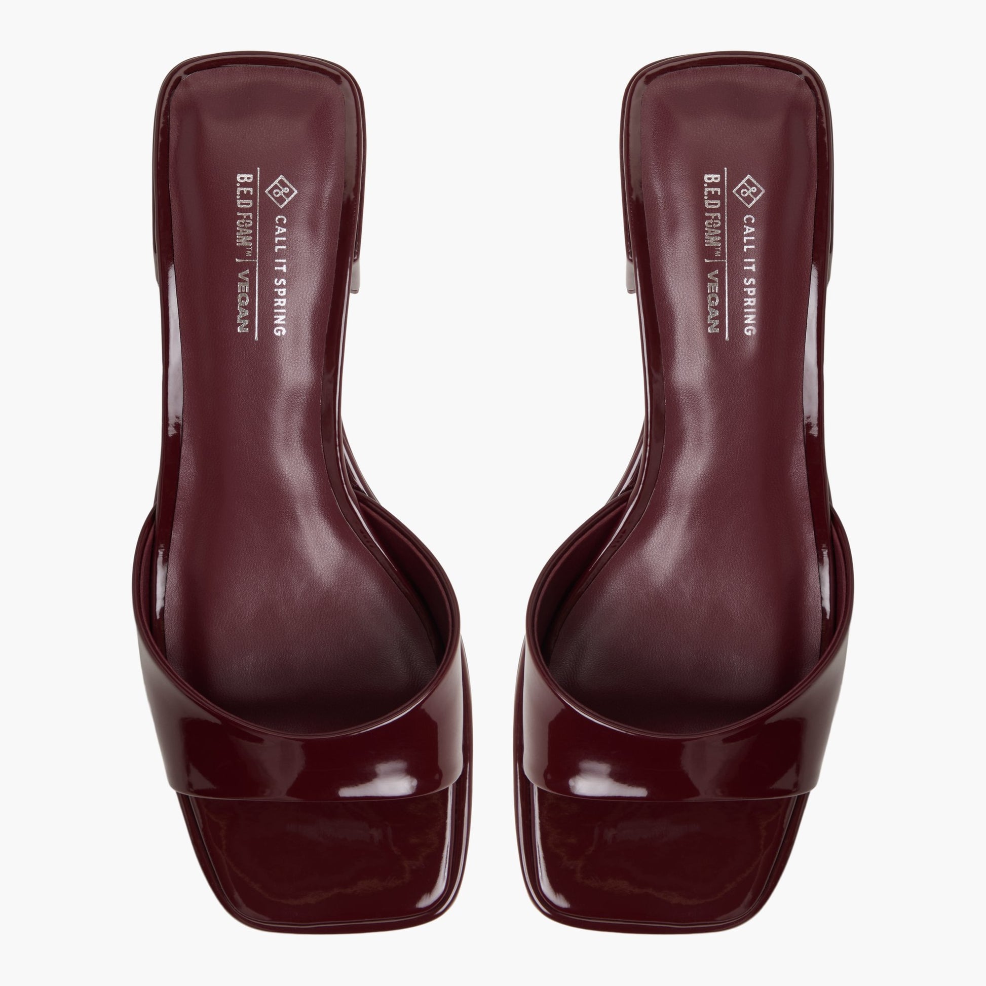 Top-down view of the Bordo Dashaa Low Heel Mules