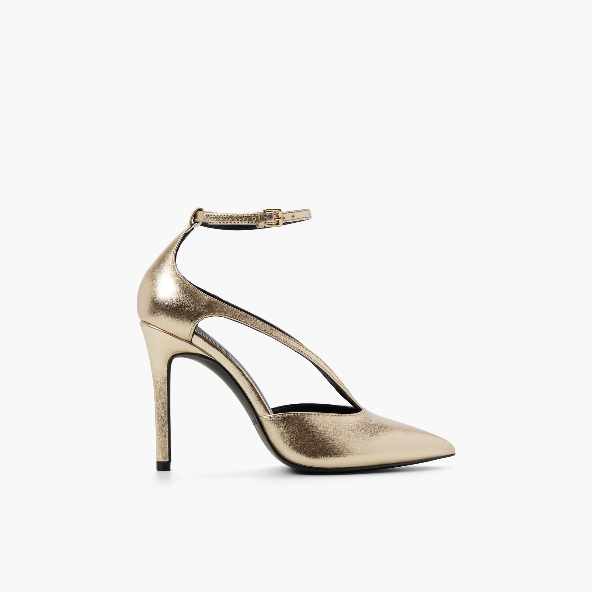 Main View of Gold Vittoriaa Strappy High-Heeled Sandals for Womens