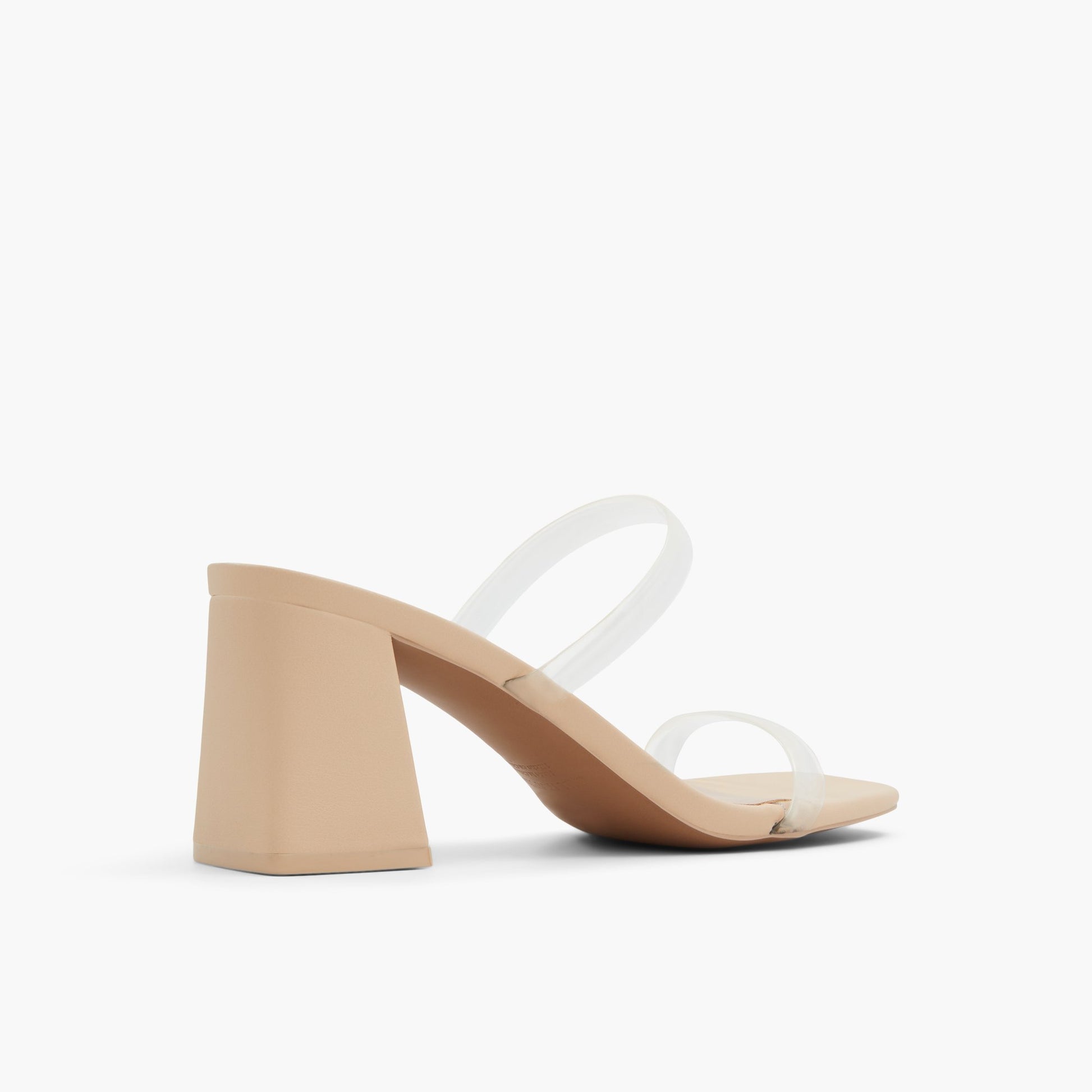 Three-quarter angle of Other beige Kaiaa Mid Heel Mule Sandals's back side