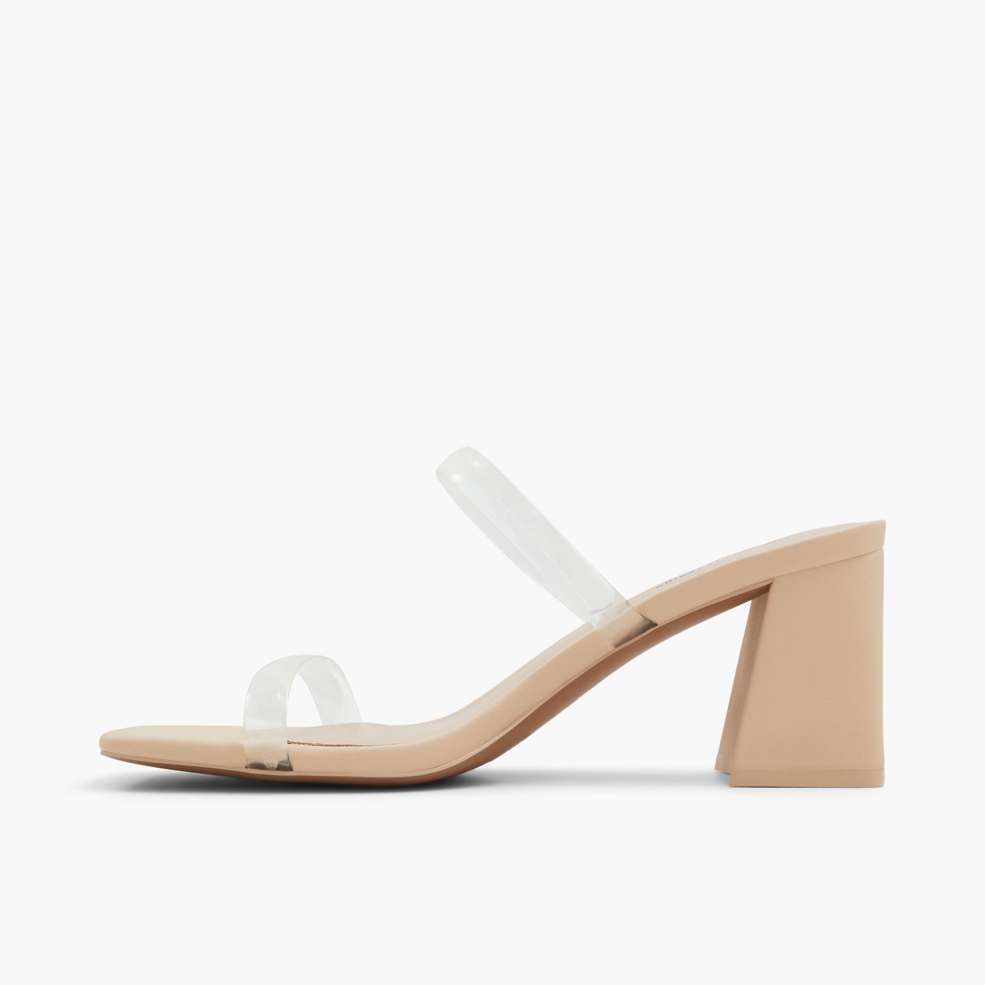 Side view of Other beige Kaiaa Mid Heel Mule Sandals