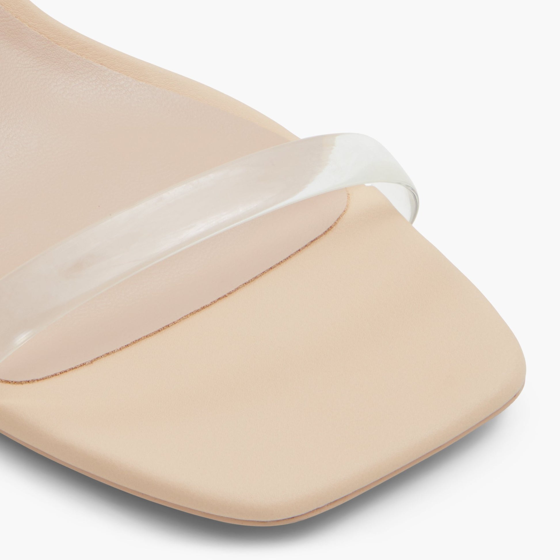 Close-up of the Other beige Kaiaa Mid Heel Mule Sandals