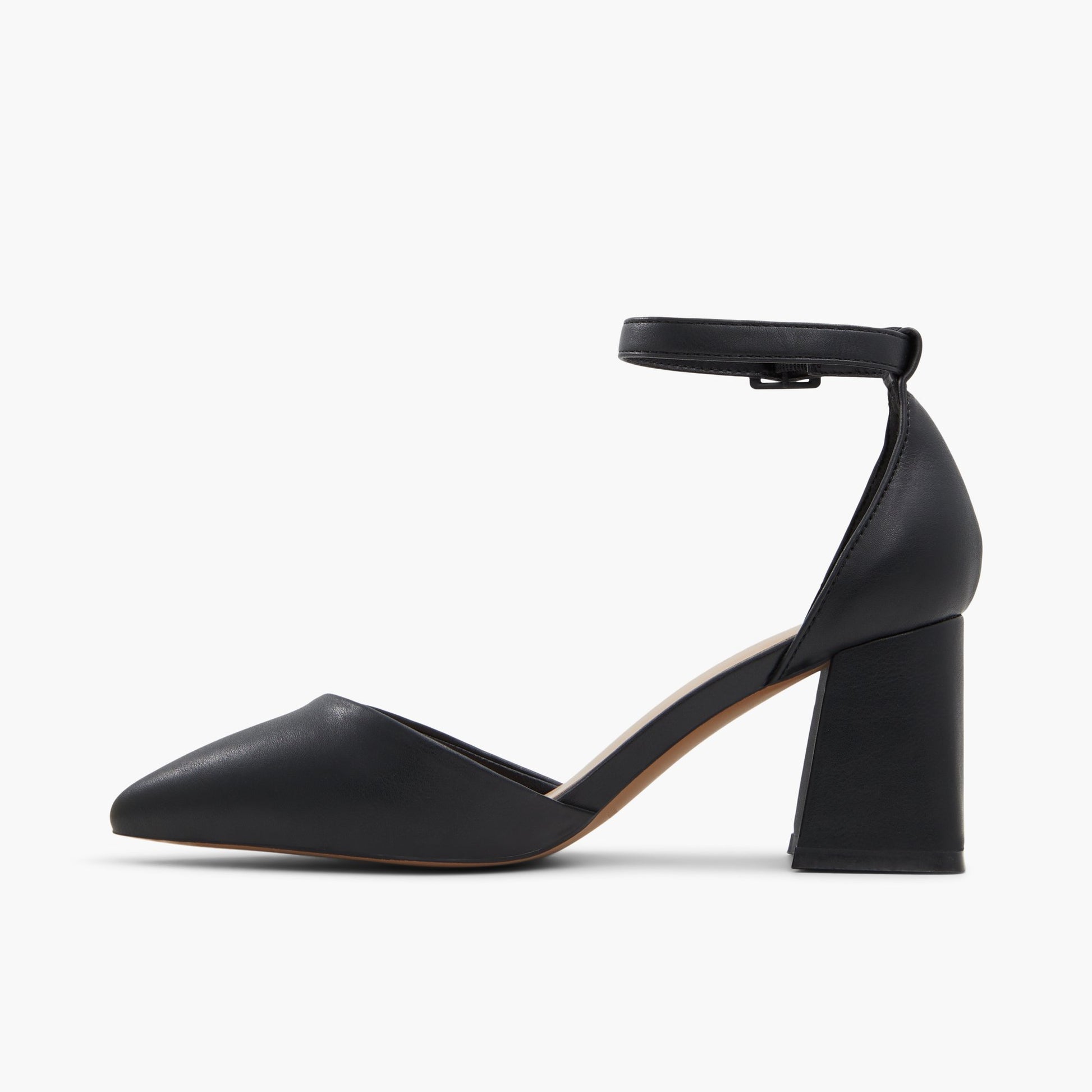 Side view of Black Daliaa Mid heels