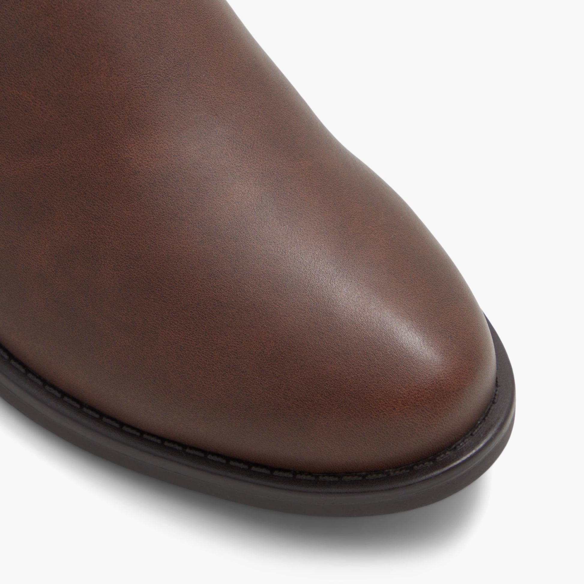 Close-up of the Dark Brown Aila Chelsea booties