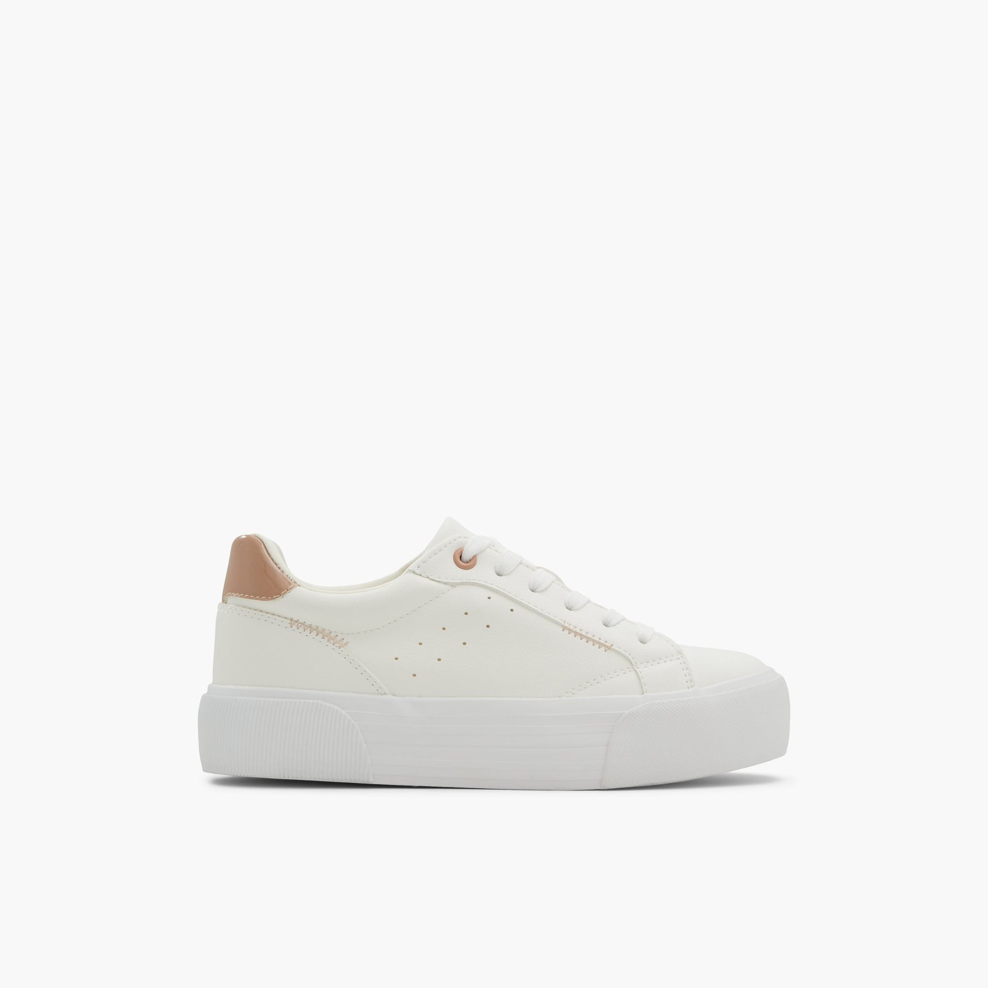 Test FR:Main View of Blanc Feeona Sneakers bas for Femmes