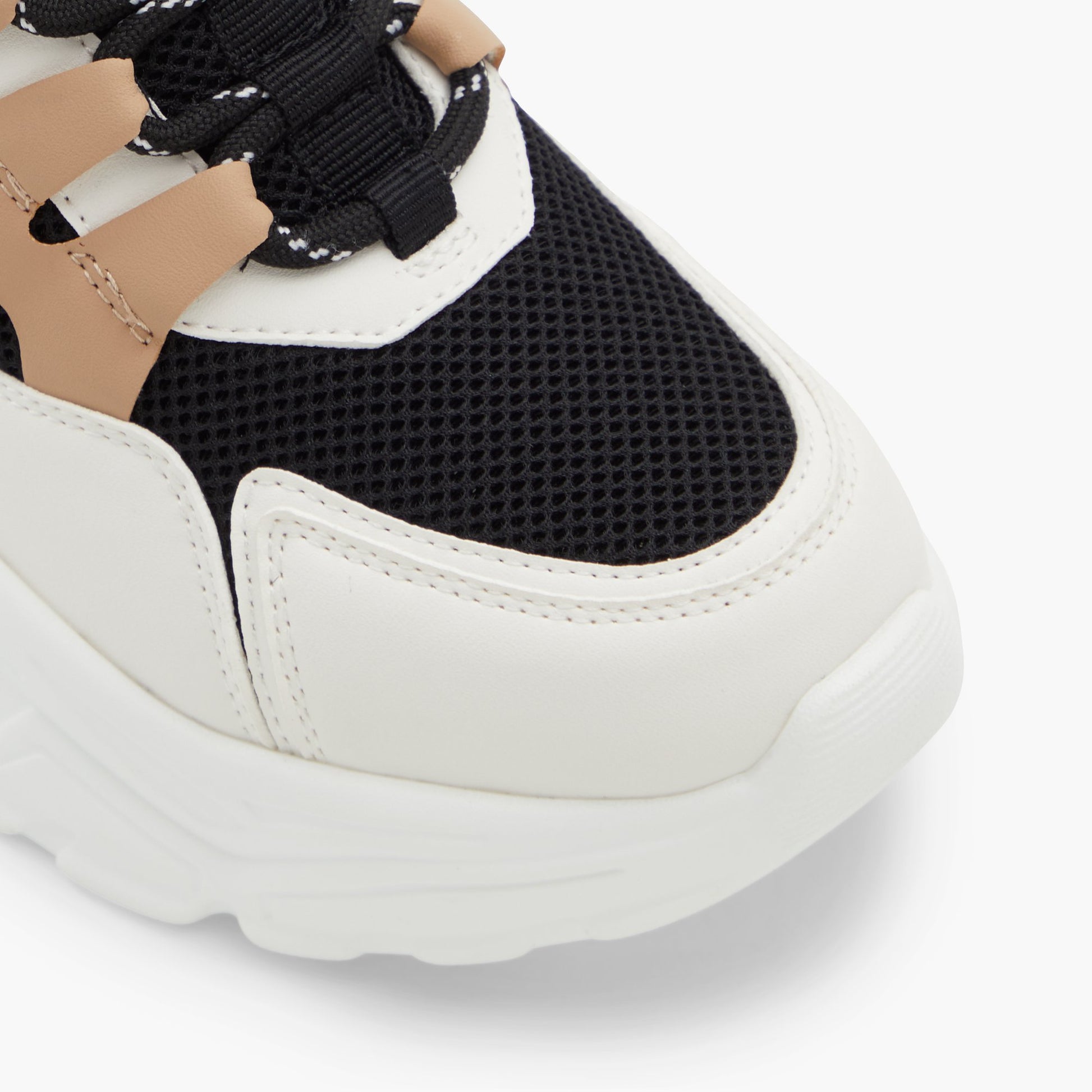 Close-up of the Black Multi Jennaa Chunky low top sneakers