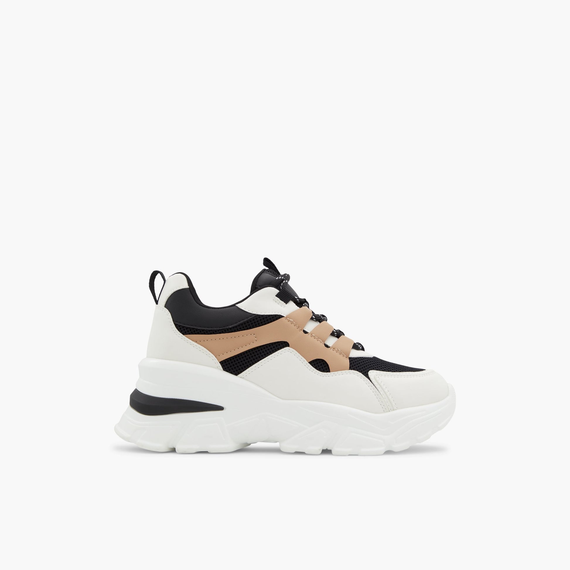 Main View of Black Multi Jennaa Chunky low top sneakers for Womens
