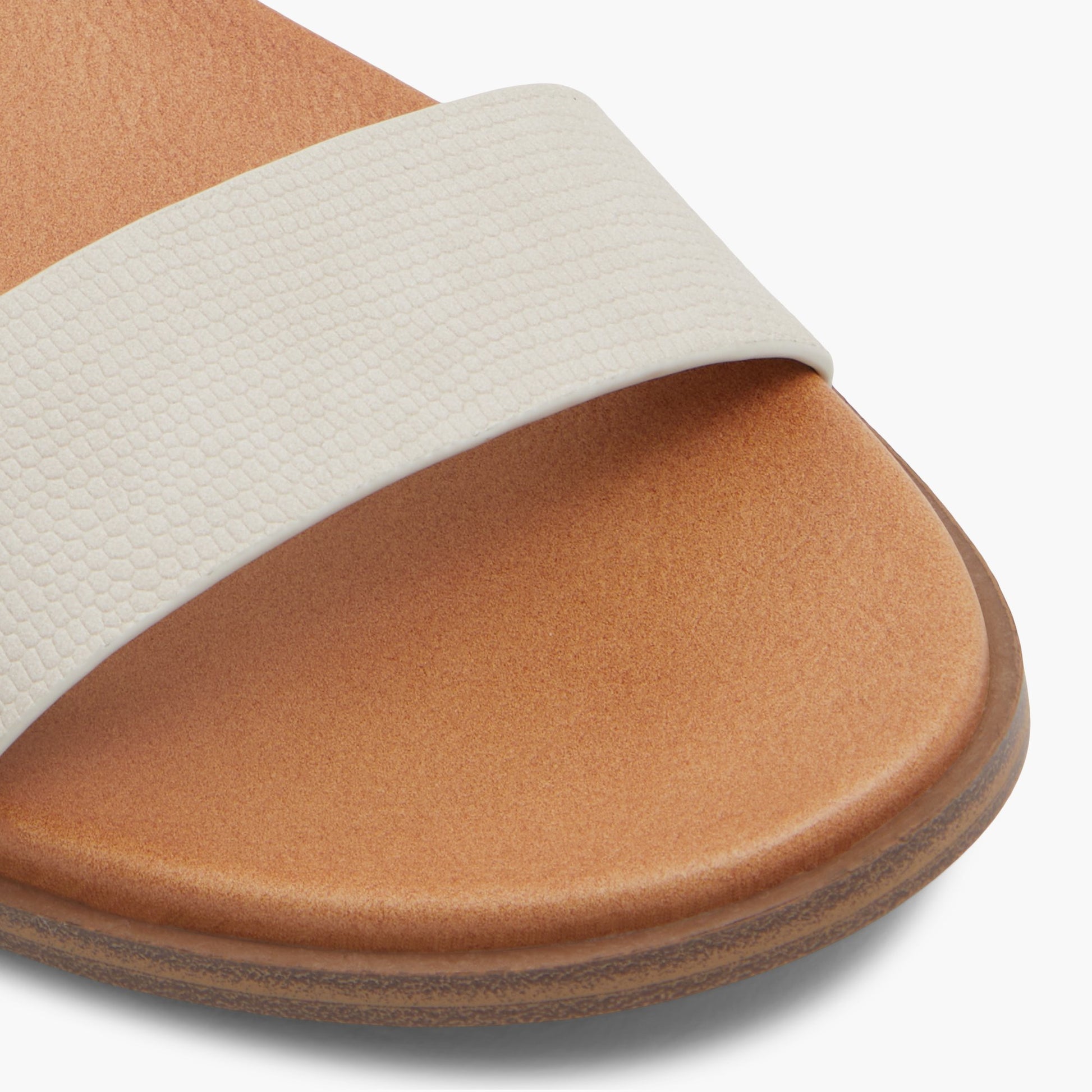 Close-up of the Light Grey Cassiane Sandals