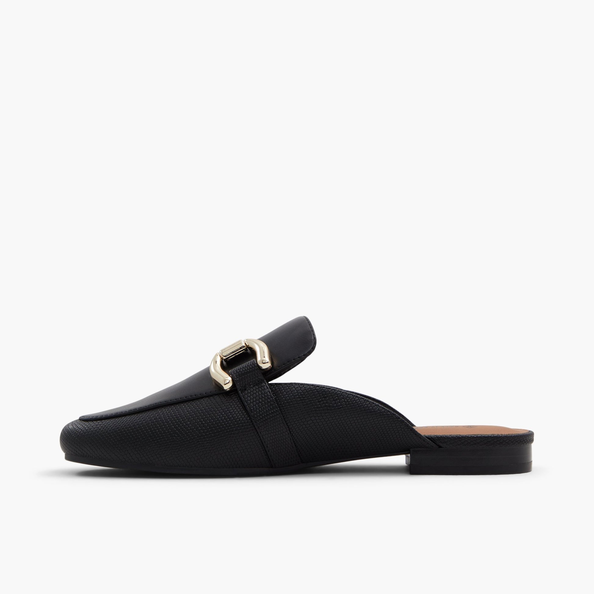 Side view of Black Alizee Mules loafers