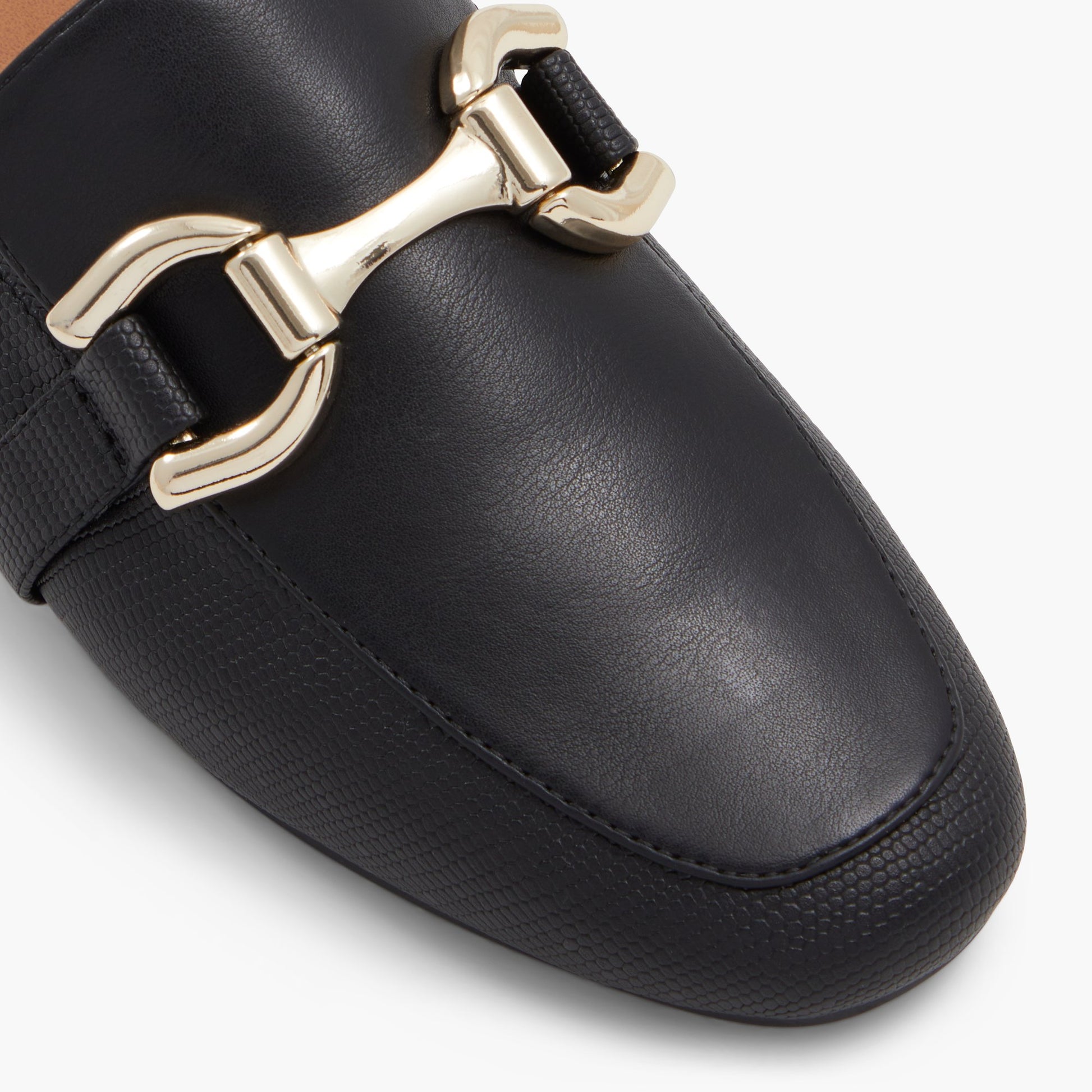 Close-up of the Black Alizee Mules loafers