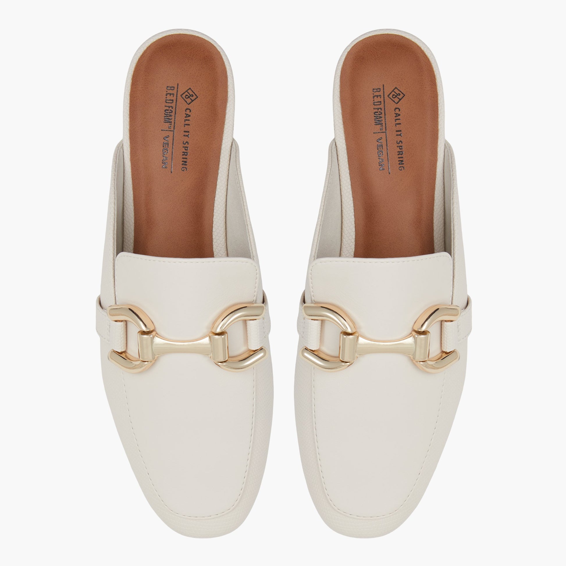 Top-down view of the Ice Alizee Mules loafers
