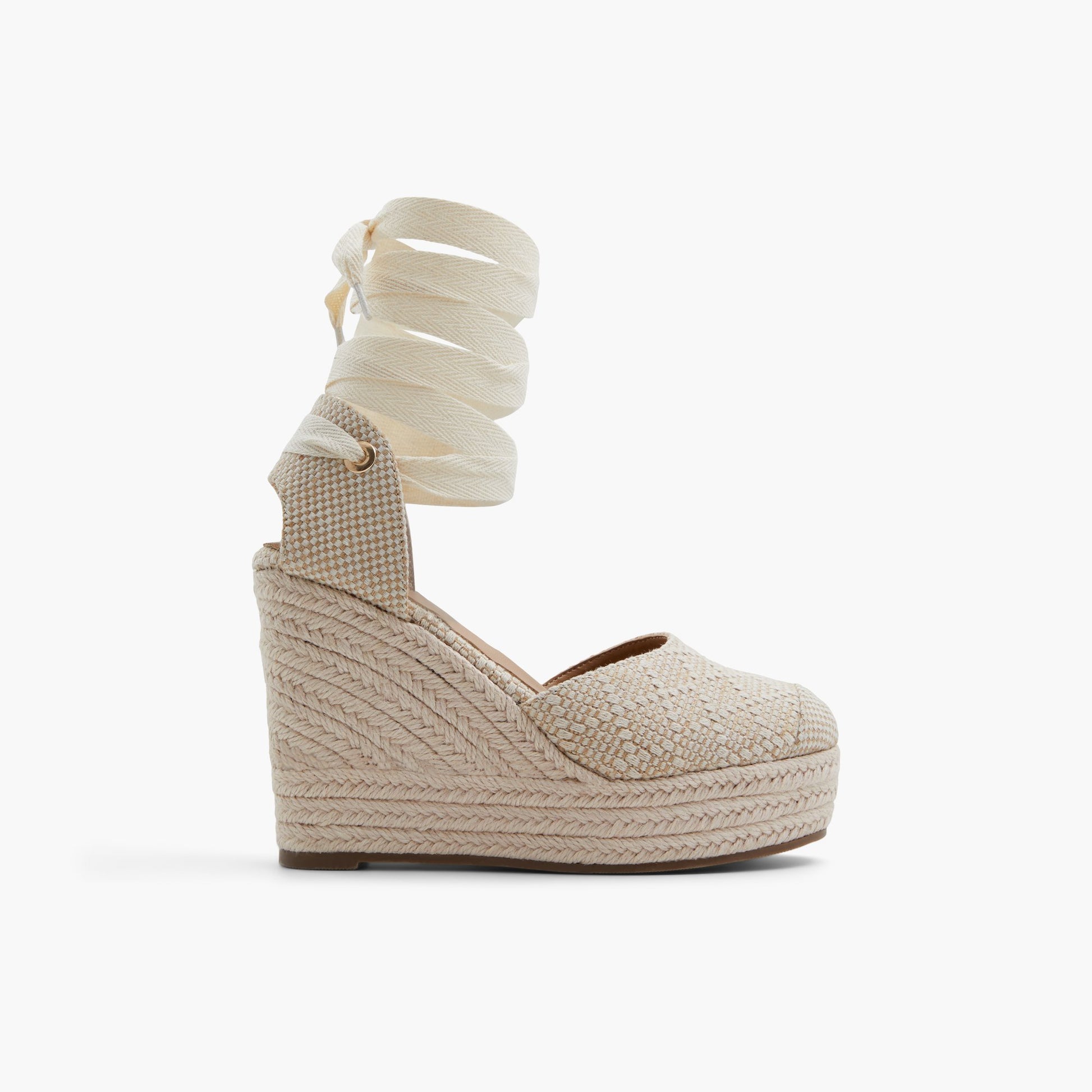 Main View of Open Natural Goldiie High heel platform pumps for Womens