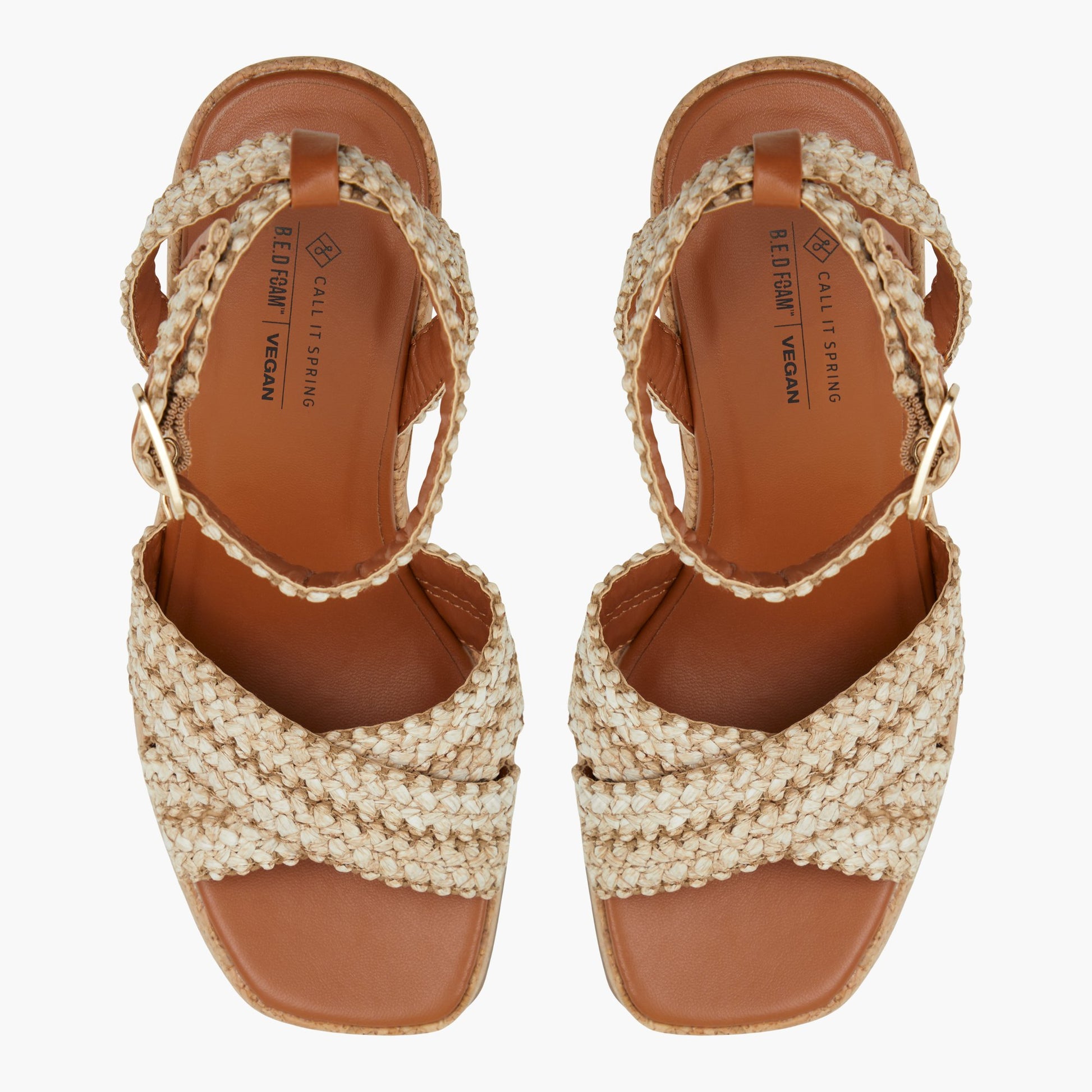 Test FR:Top-down view of the Naturel Alanii Sandales massives à talons hauts