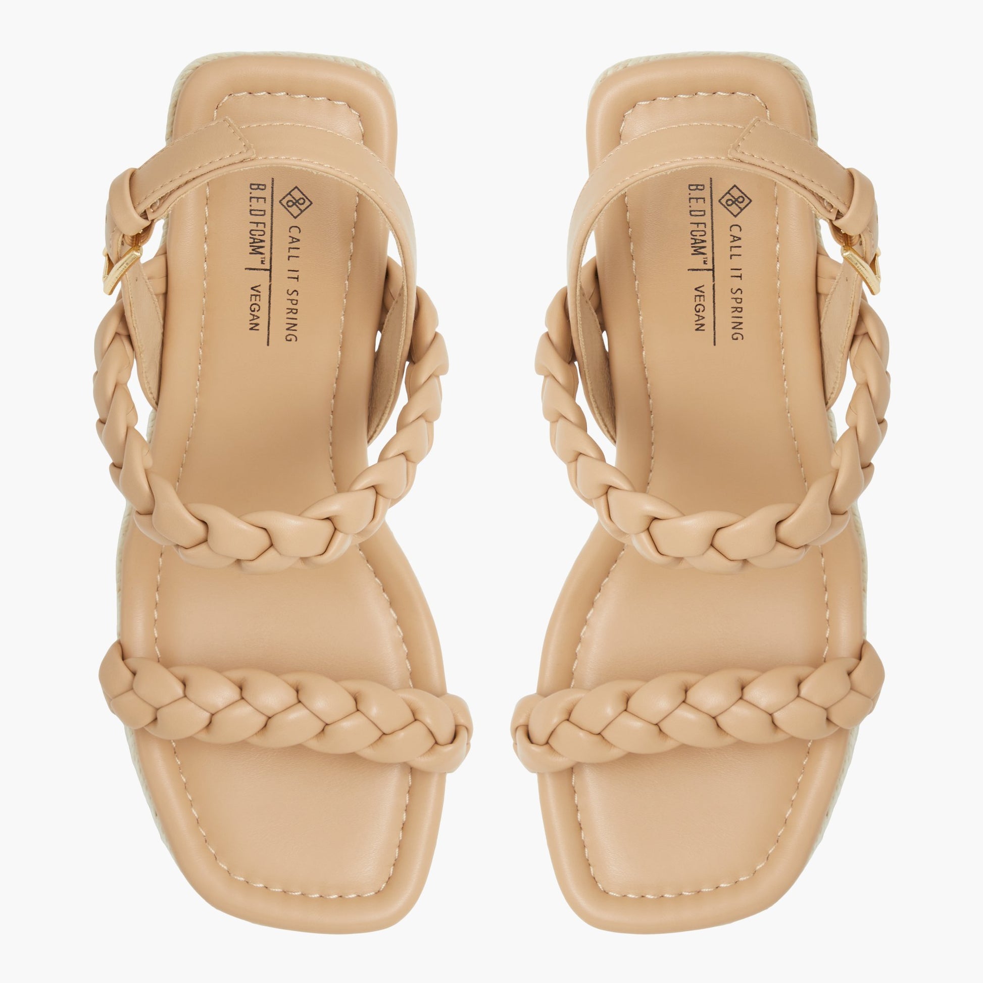 Top-down view of the Bone Siennah High heel chunky platform sandals