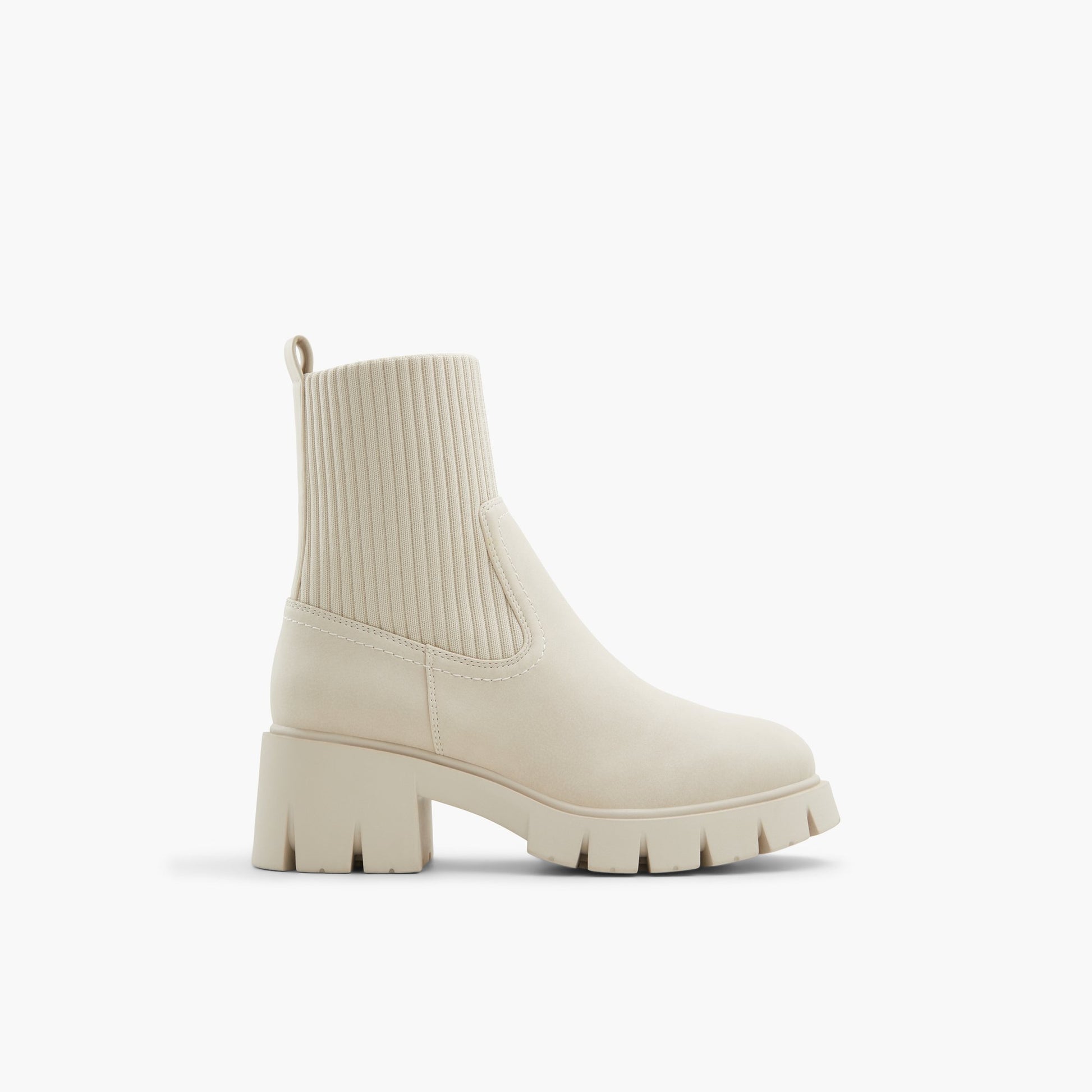 Main View of Light Grey Ashanti Mid-calf chunky chelsea boots for Womens