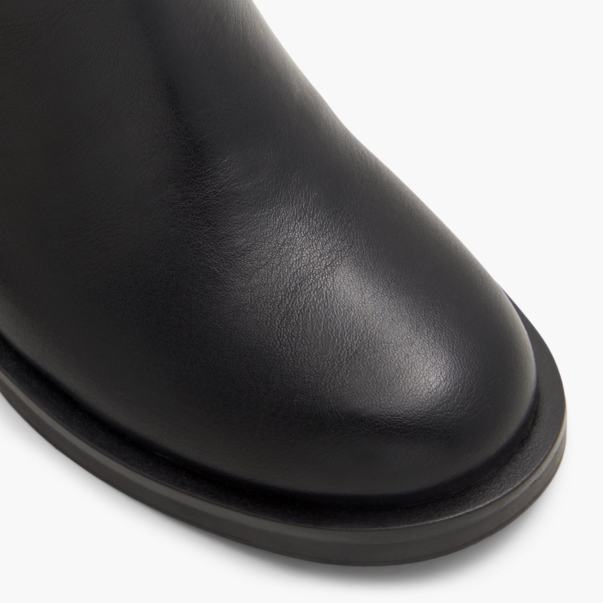 Close-up of the Black Maxyne Block Heel Ankle Boots