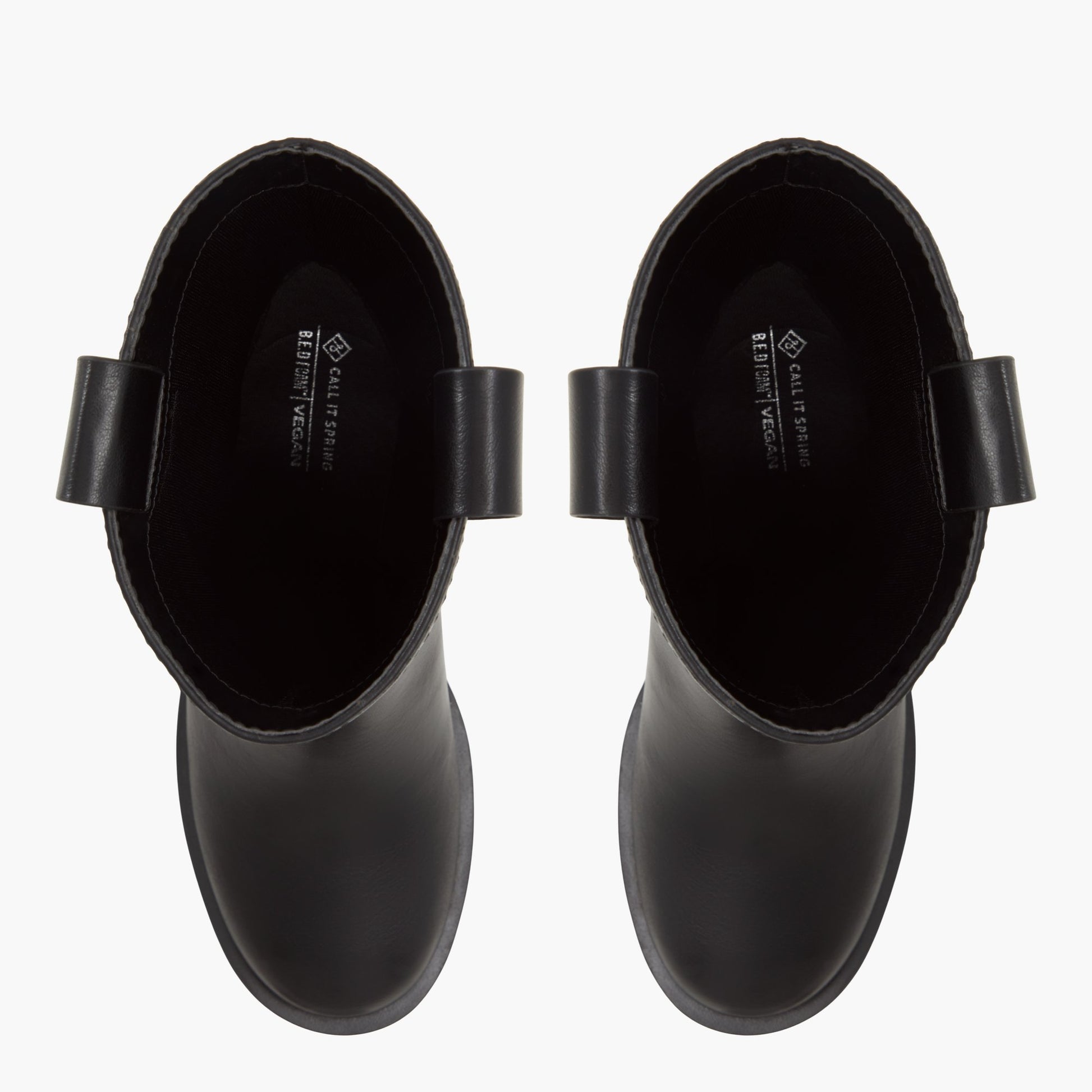 Top-down view of the Black Maxyne Block Heel Ankle Boots