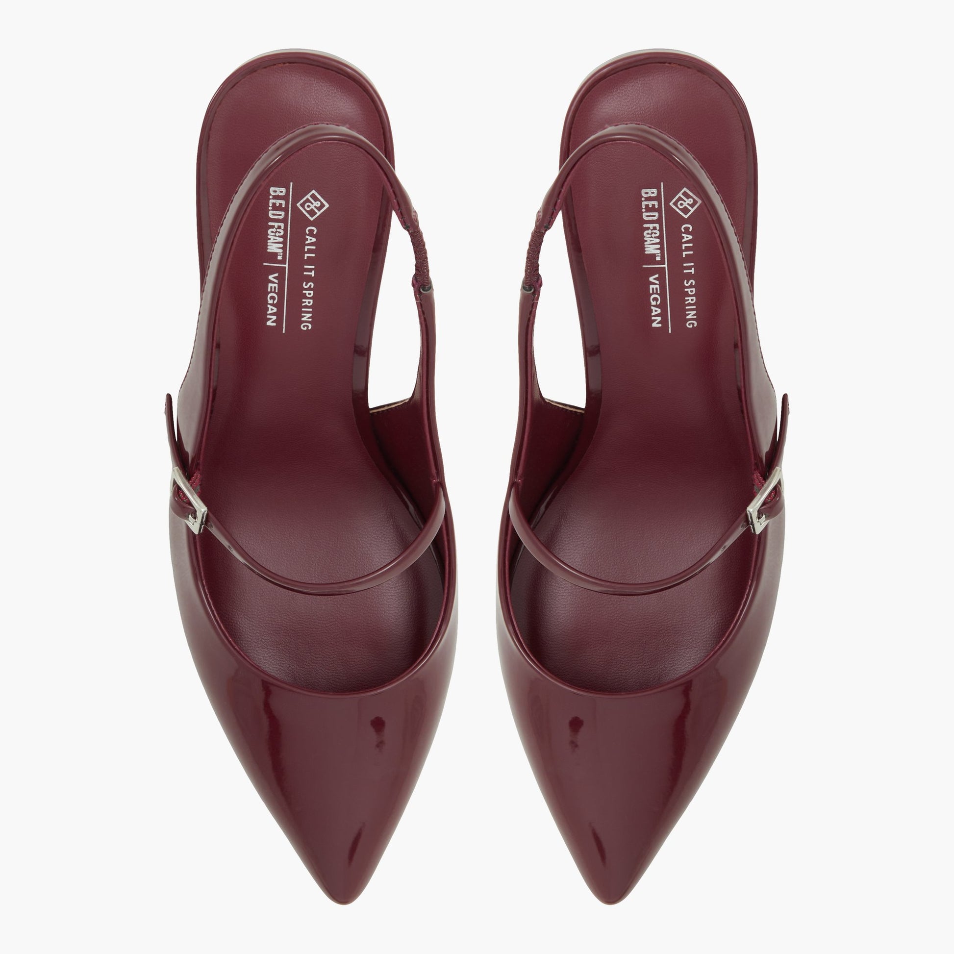Top-down view of the Bordo Coquettte Mary Jane High Heels