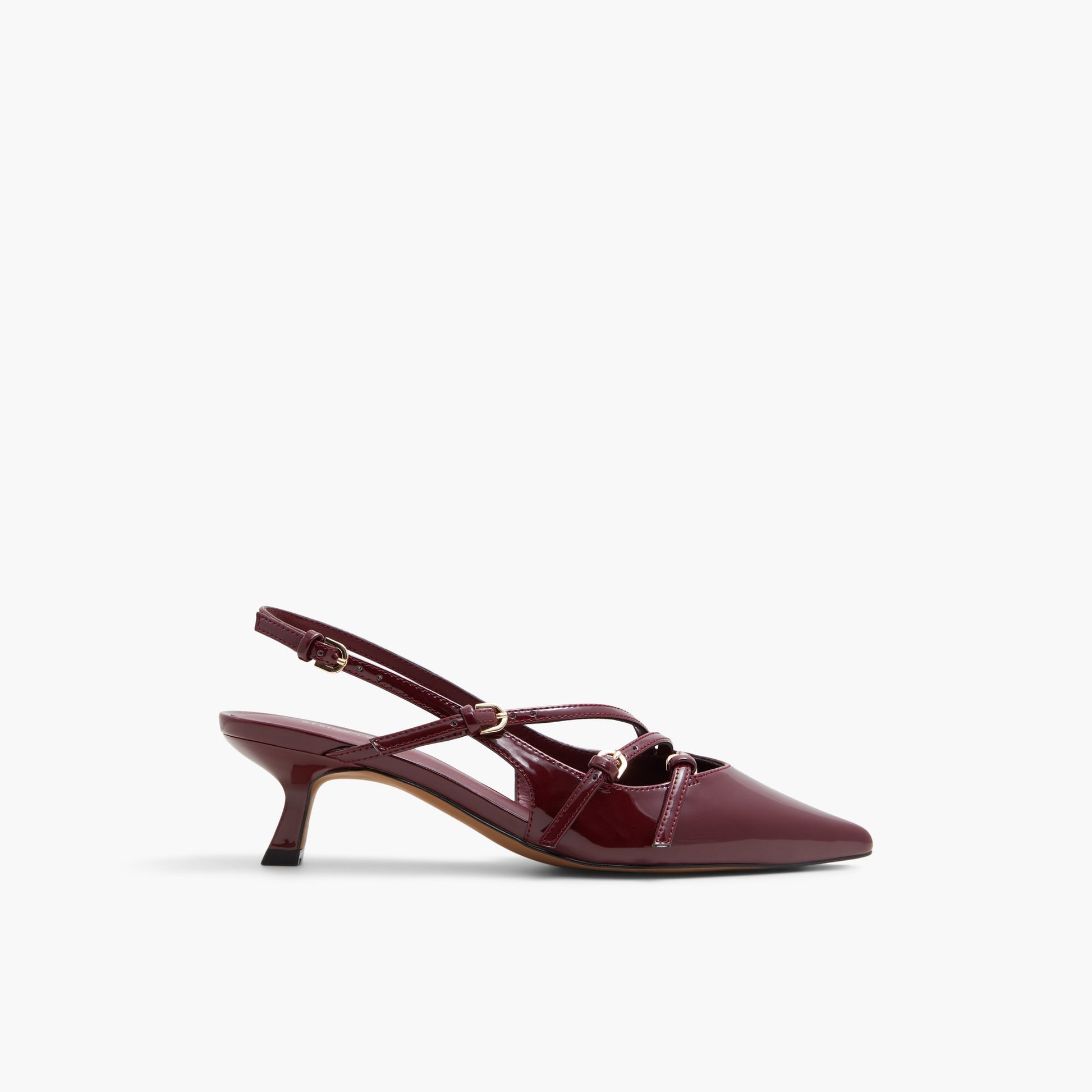 Main View of Bordo Reginna Slingback Kitten Heels for Womens