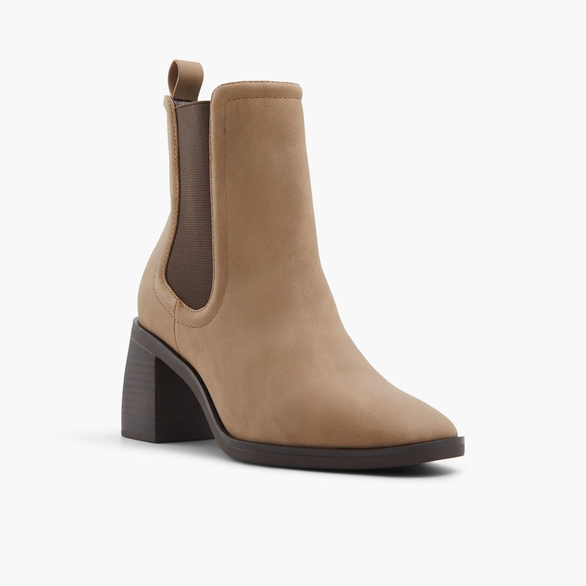Test FR:Three-quarter angle of Autre Gris Kenzi Bottes Chelsea à talon bloc's front side