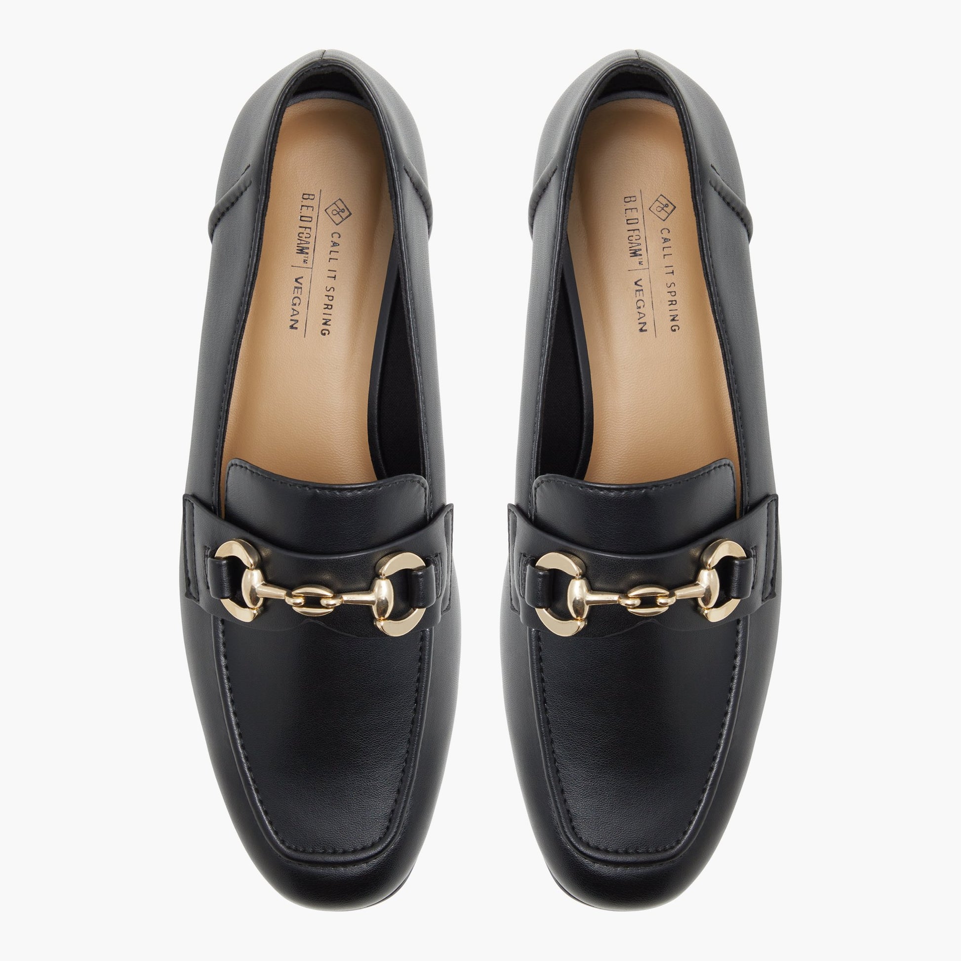 Top-down view of the Black Hollyy Loafers
