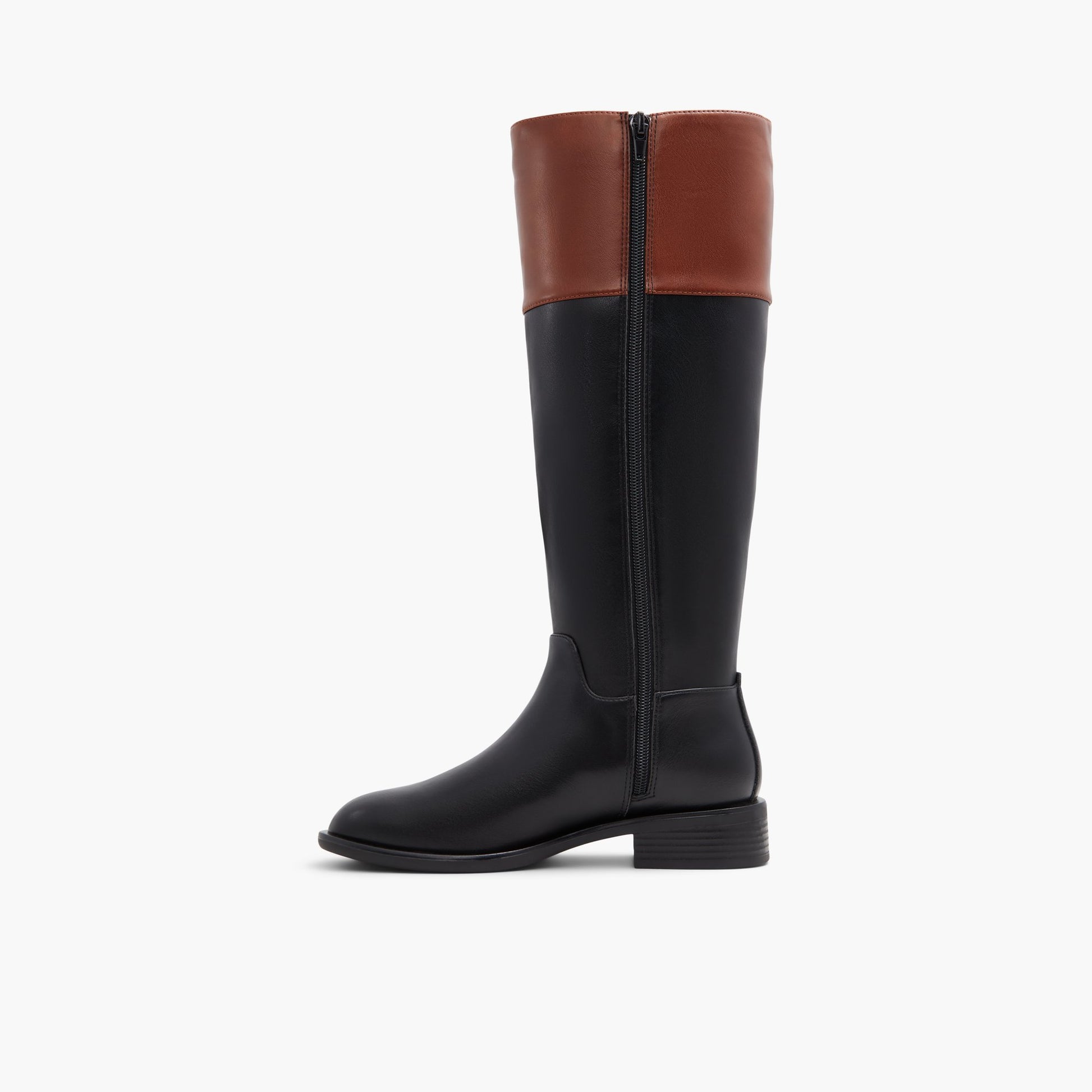 Test FR:Side view of Noir Multi Juliiette Tall Riding Boots