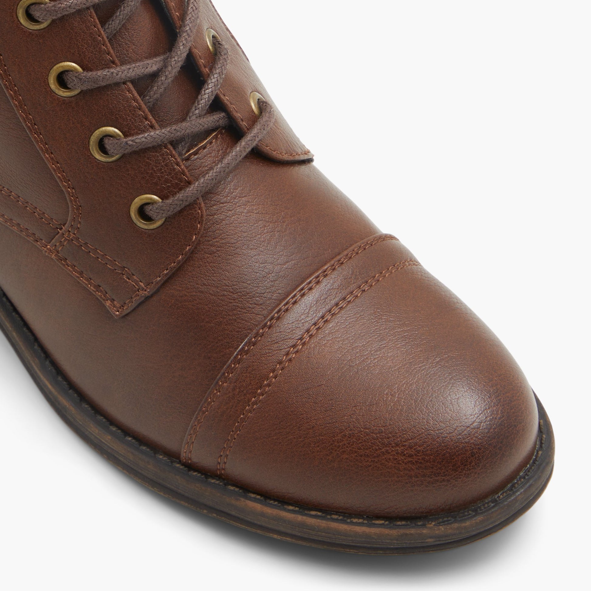 Close-up of the Brown Wynonah Chunky Combat Boots
