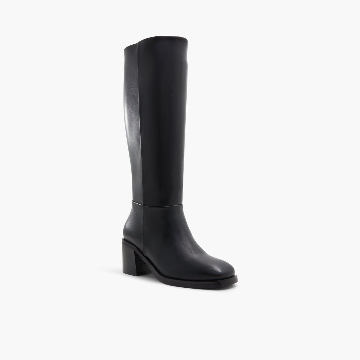 Angle de trois quarts de la face avant de Noir Renay Bottes hautes