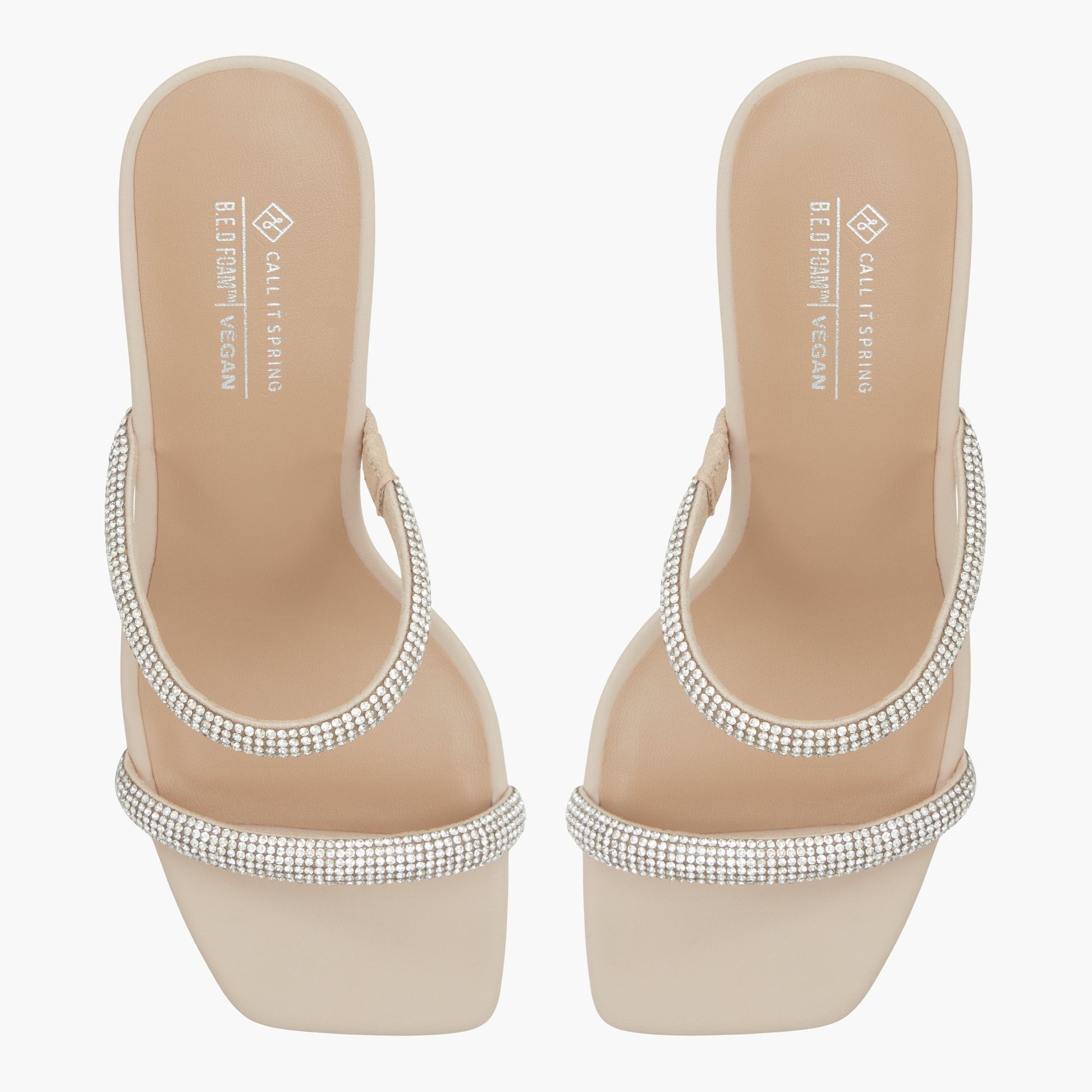 Top-down view of the Bone Dorothyy High Heeled Mule Sandal