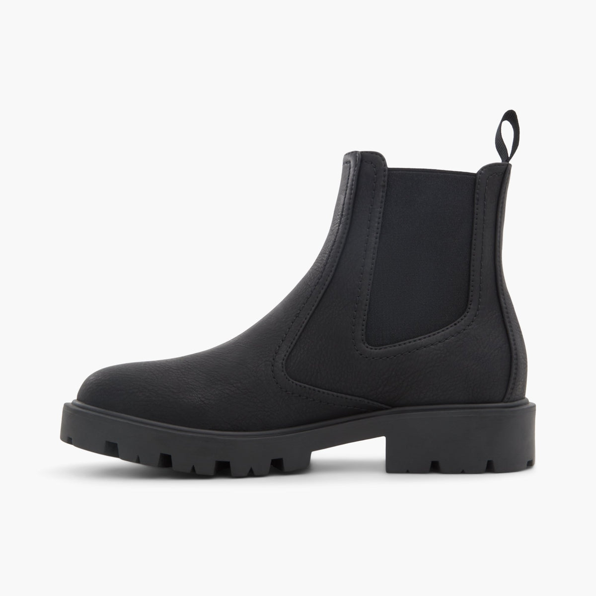 Side view of Black Ashtynn Chelsea Boots