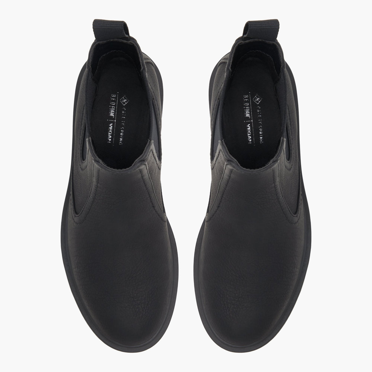 Top-down view of the Black Ashtynn Chelsea Boots