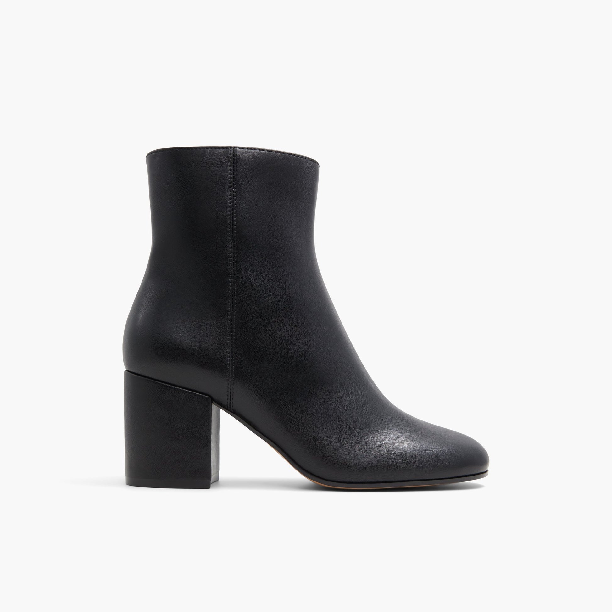 Main View of Black Seraphina Block Heel Ankle Boots for Womens