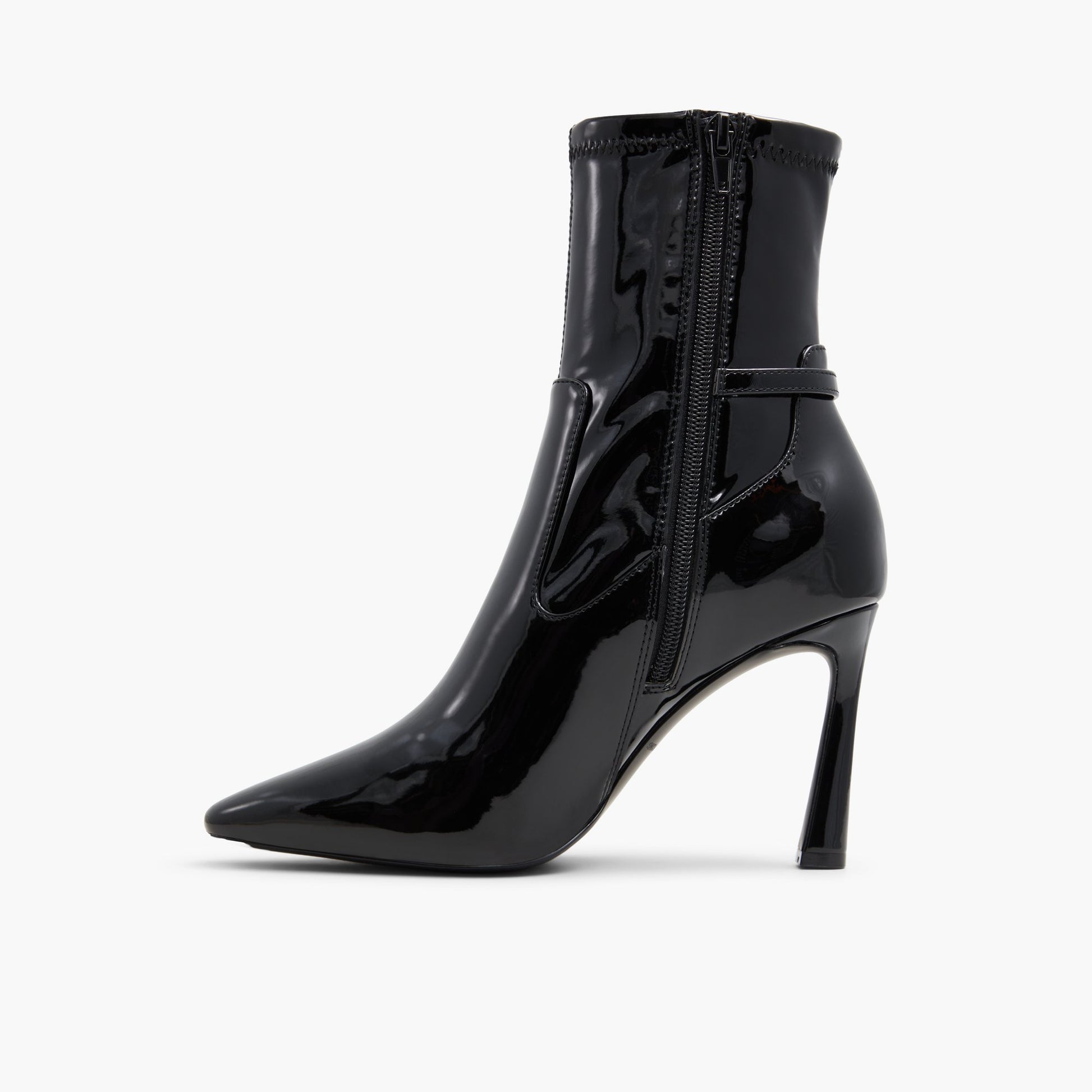 Side view of Other Black Emilya High Heel Ankle Boots