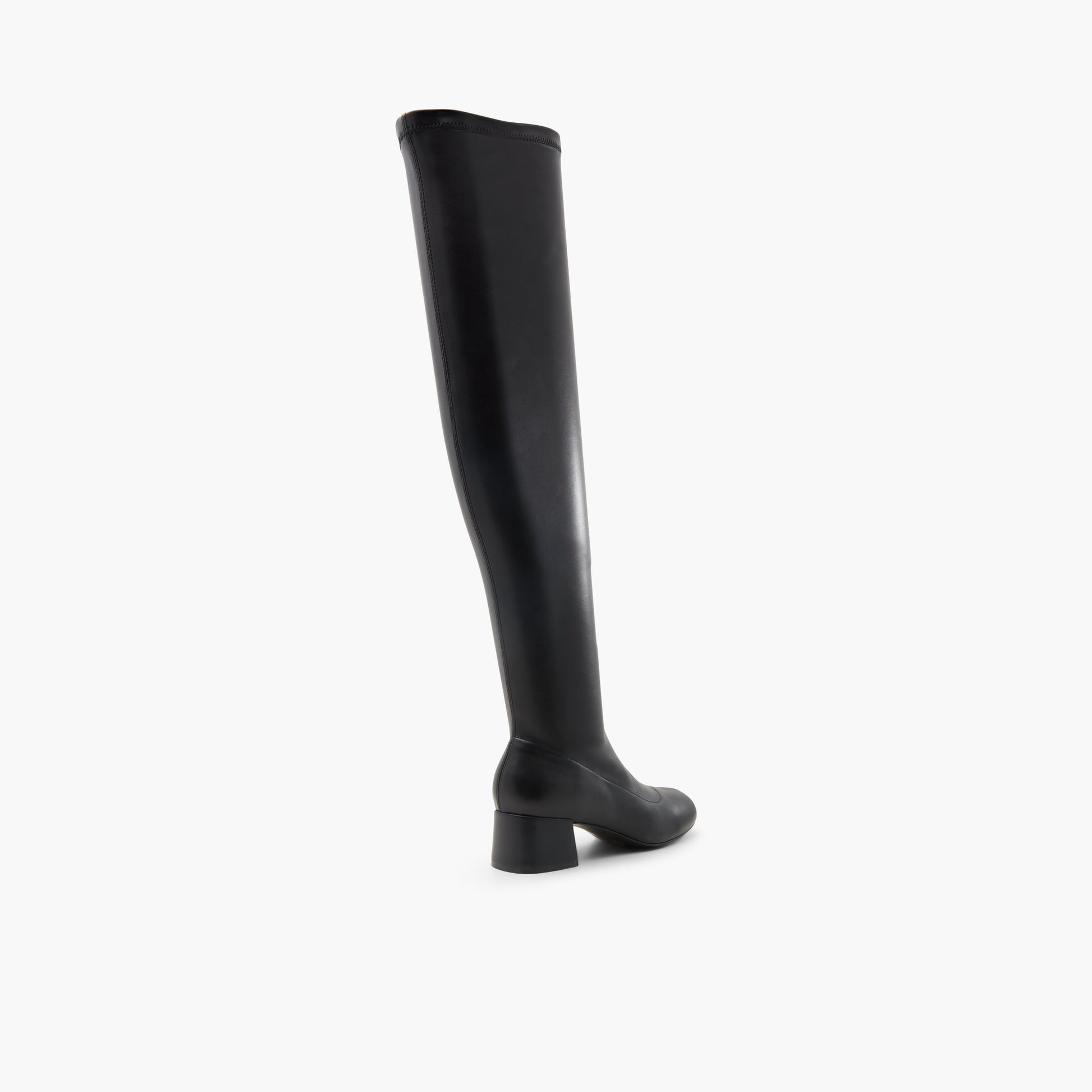 Three-quarter angle of Black Maribelle Thigh-High Boots's back side