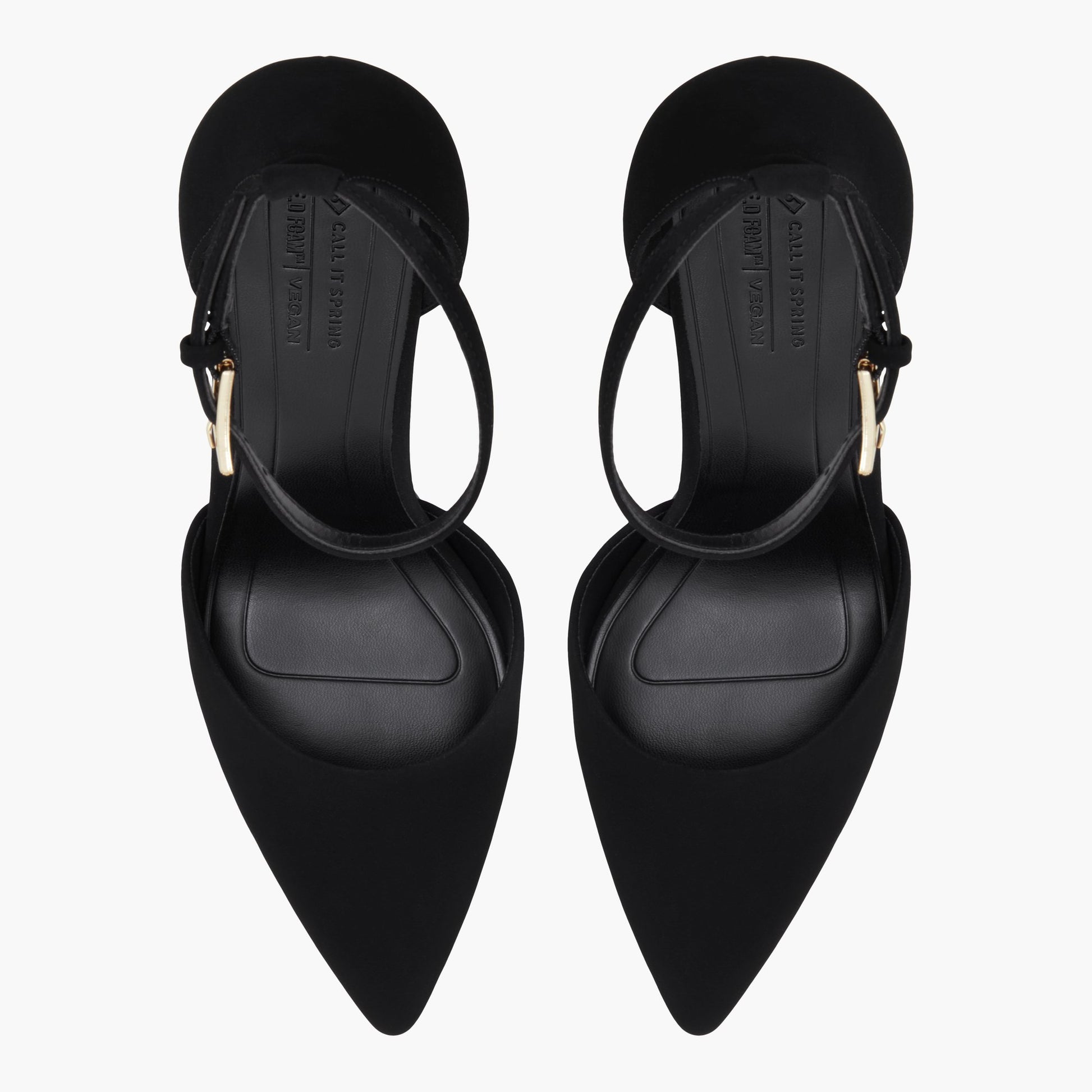 Test FR:Top-down view of the Noir Kimmie Escarpins à talons hauts