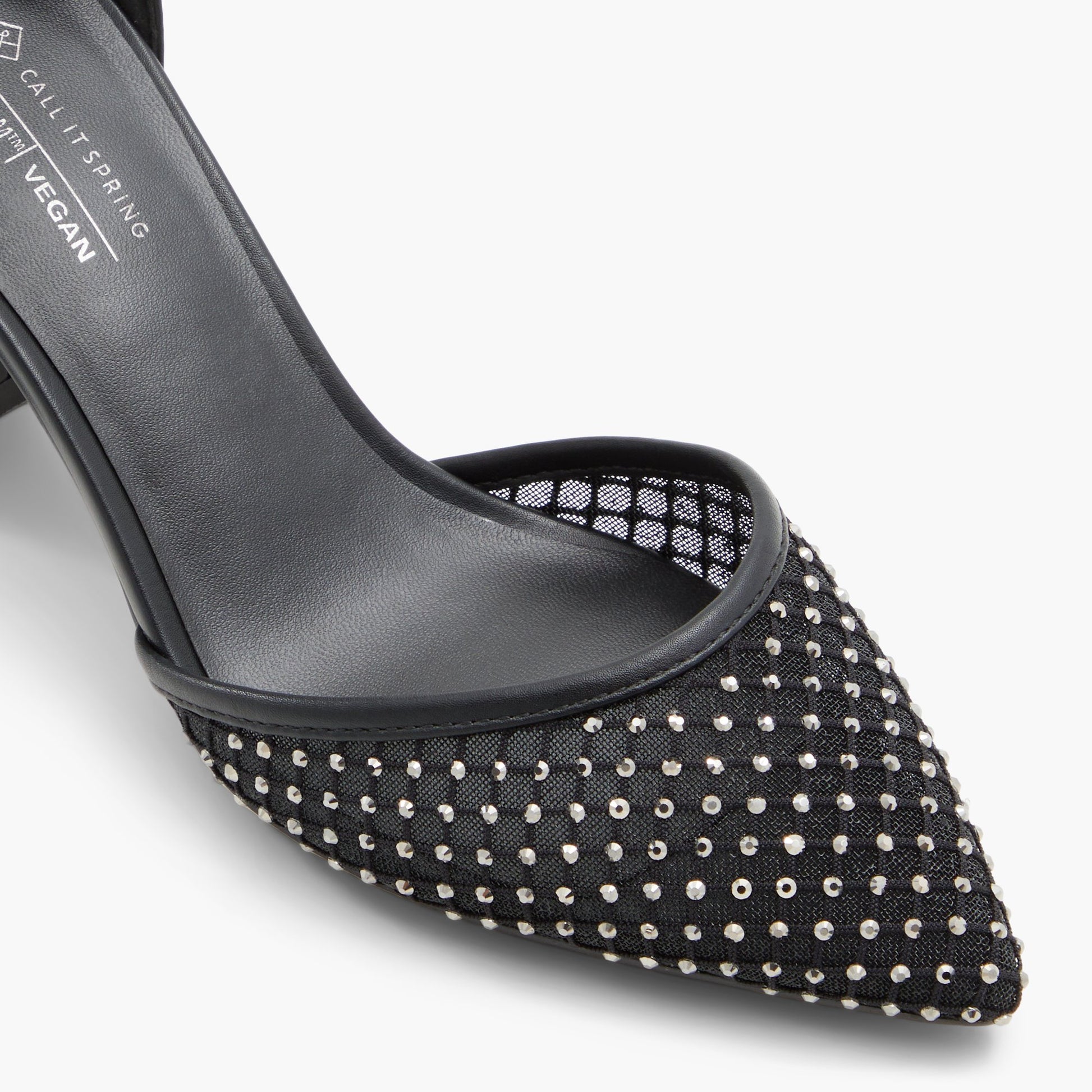 Close-up of the Black Daliaa Mid heels