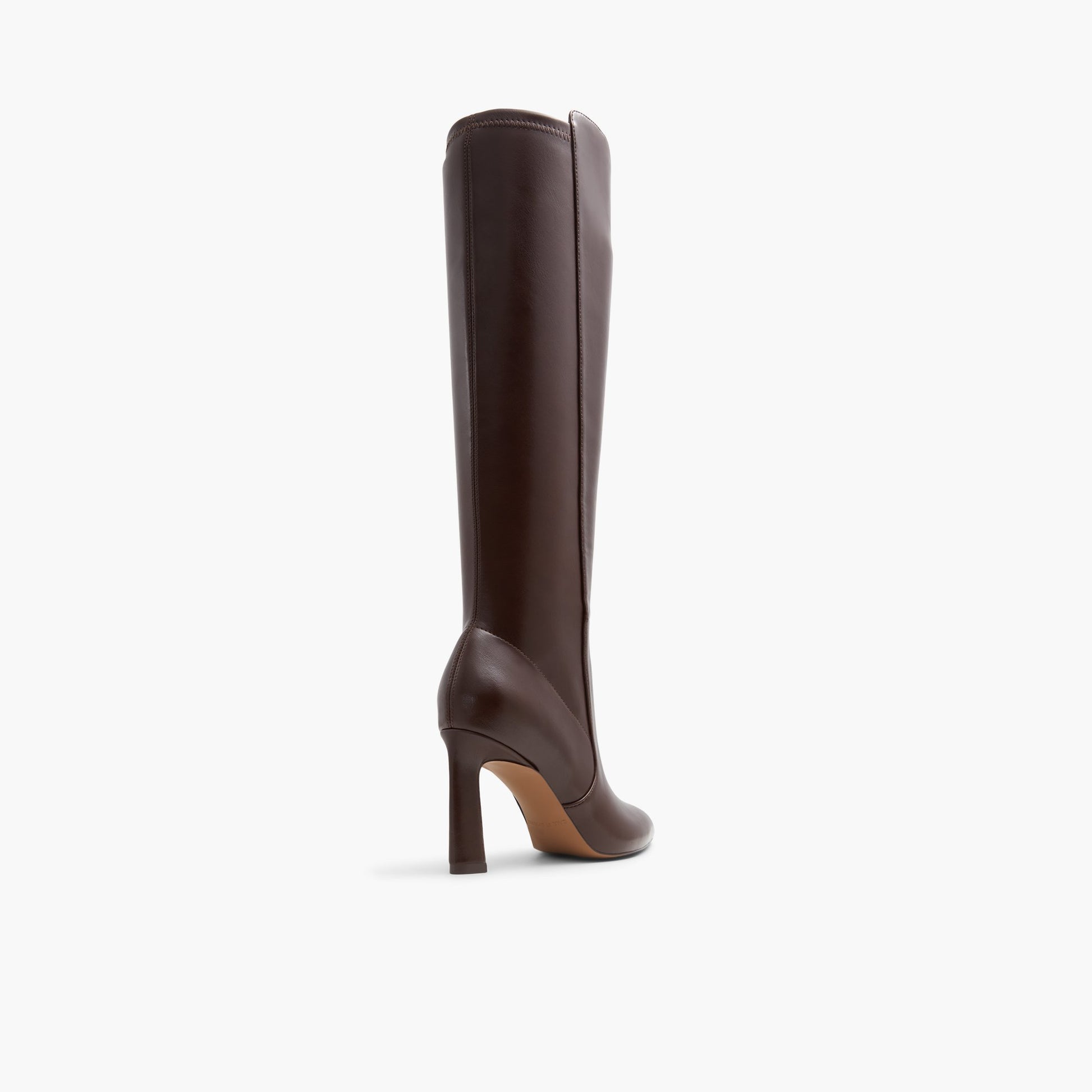 Test FR:Three-quarter angle of Marron Foncé Rosanna Bottes hautes à talon haut's back side