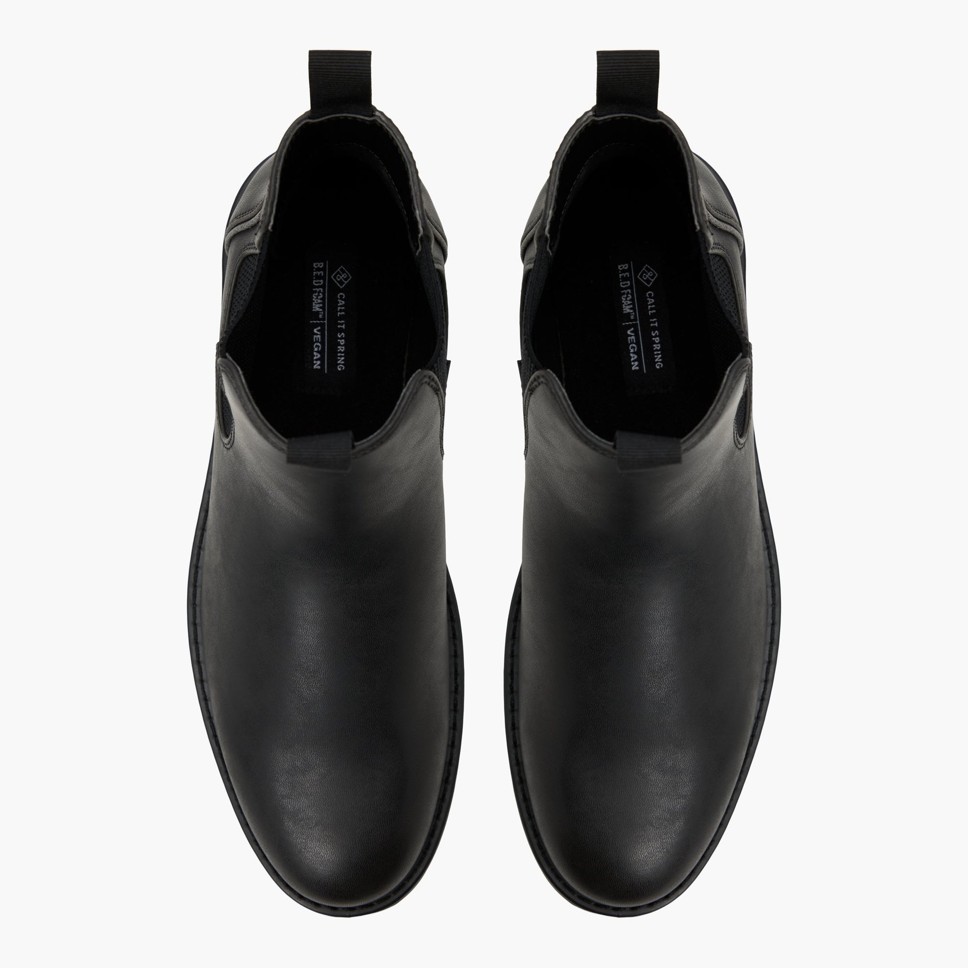 Top-down view of the Black Montiego Chelsea Boots