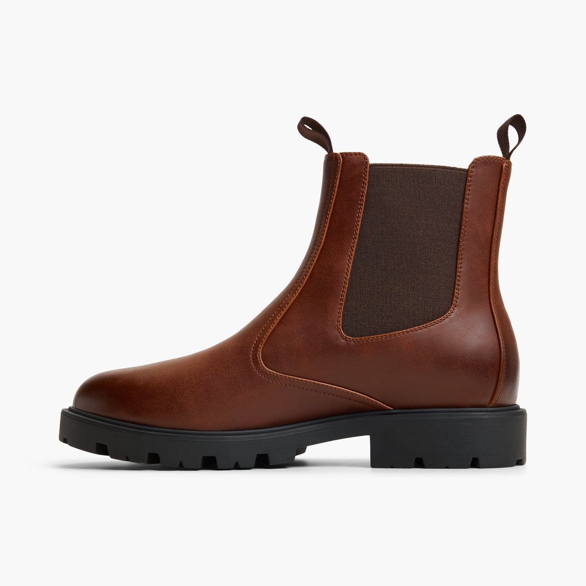 Vue latérale de Tan Ashtonn Bottes chelsea