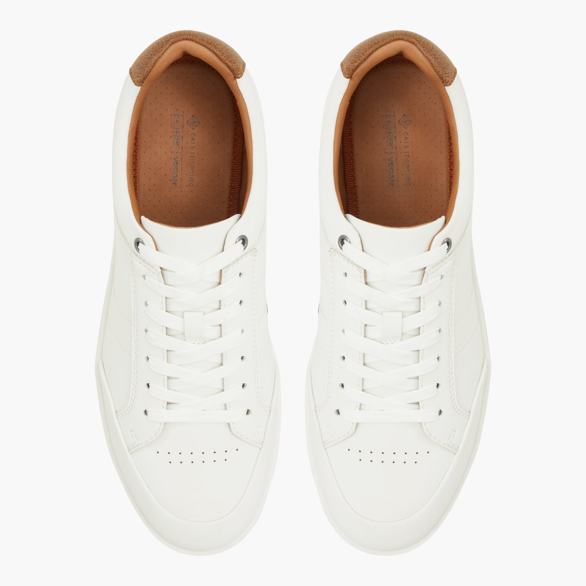 Top-down view of the White Dunkirk Low-top Sneakers
