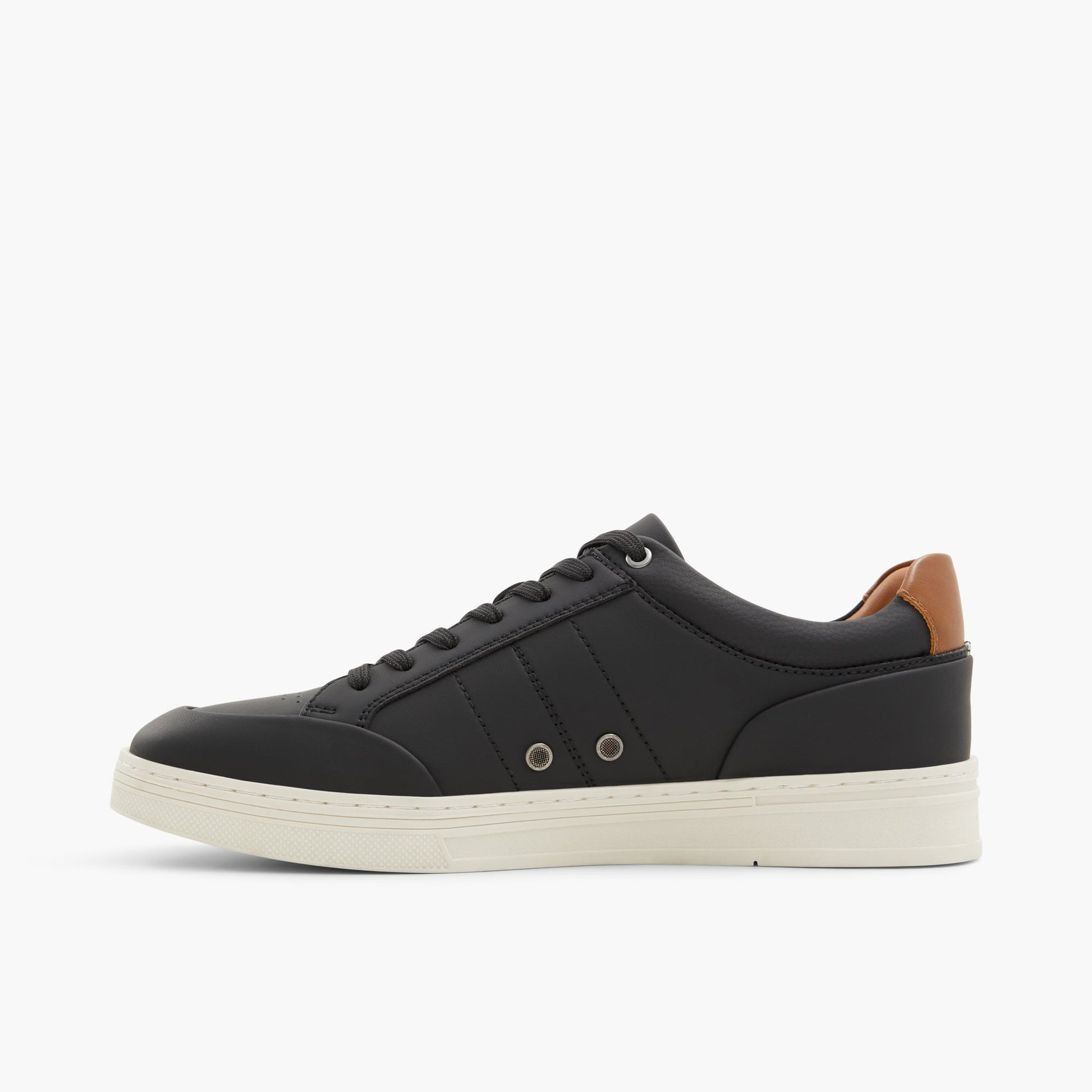 Side view of Black Dunkirk Low-top Sneakers