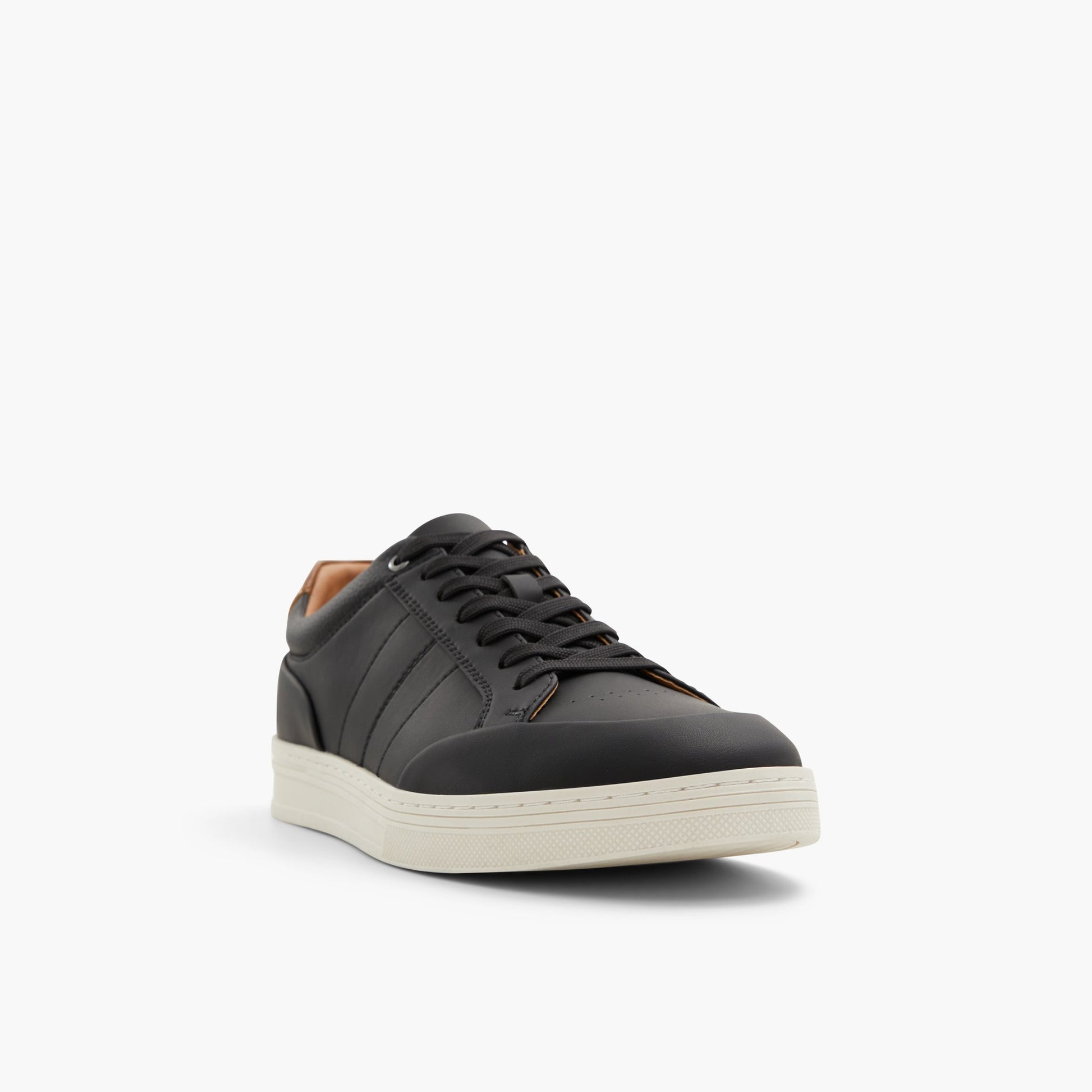 Three-quarter angle of Black Dunkirk Low-top Sneakers's front side