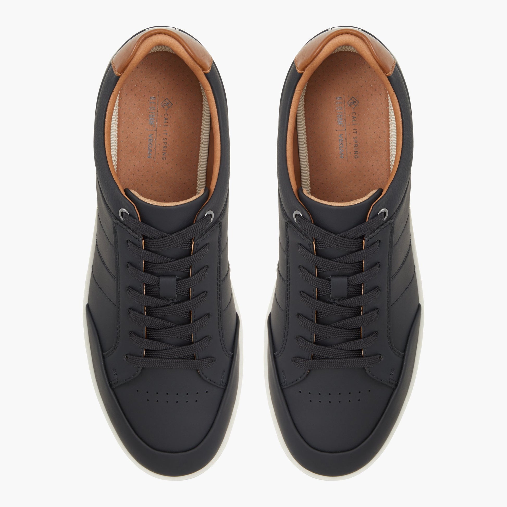 Top-down view of the Black Dunkirk Low-top Sneakers