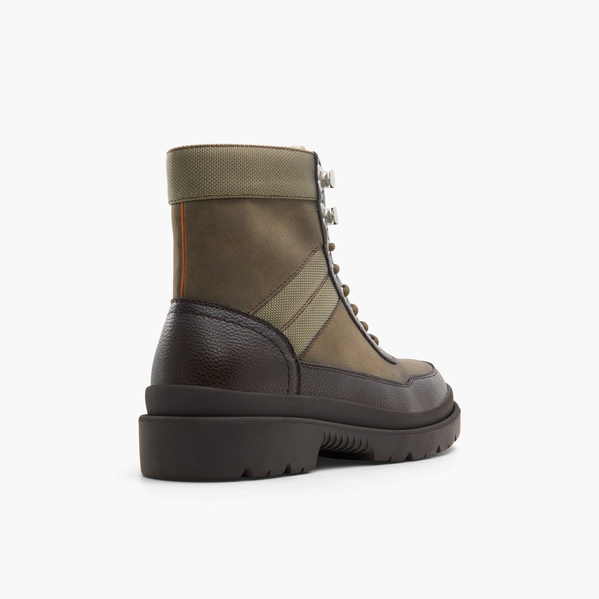 Test FR:Three-quarter angle of Marron Matheson Combat Boots's back side