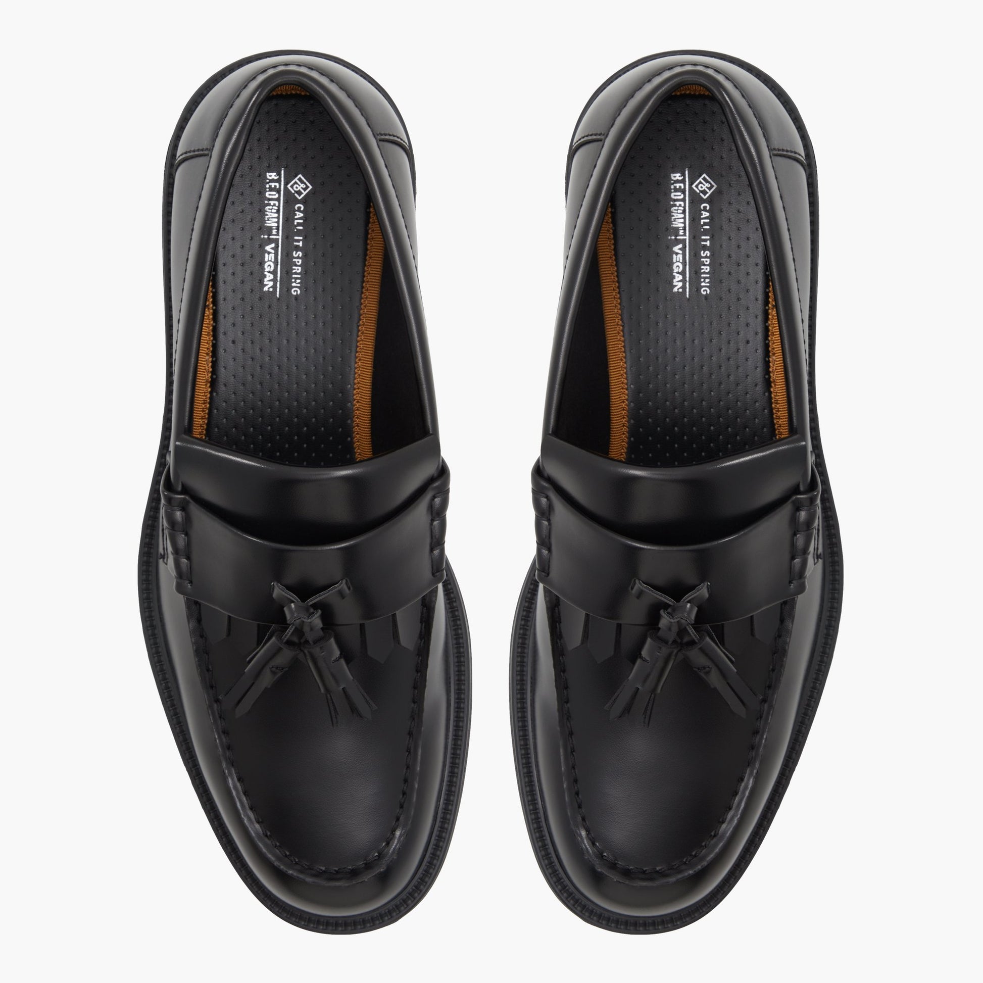 Top-down view of the Black Chancellor Loafers