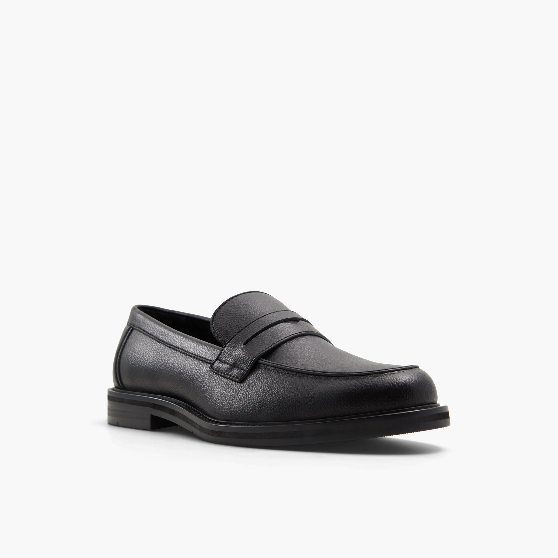 Three-quarter angle of Black Hayward Loafers's front side