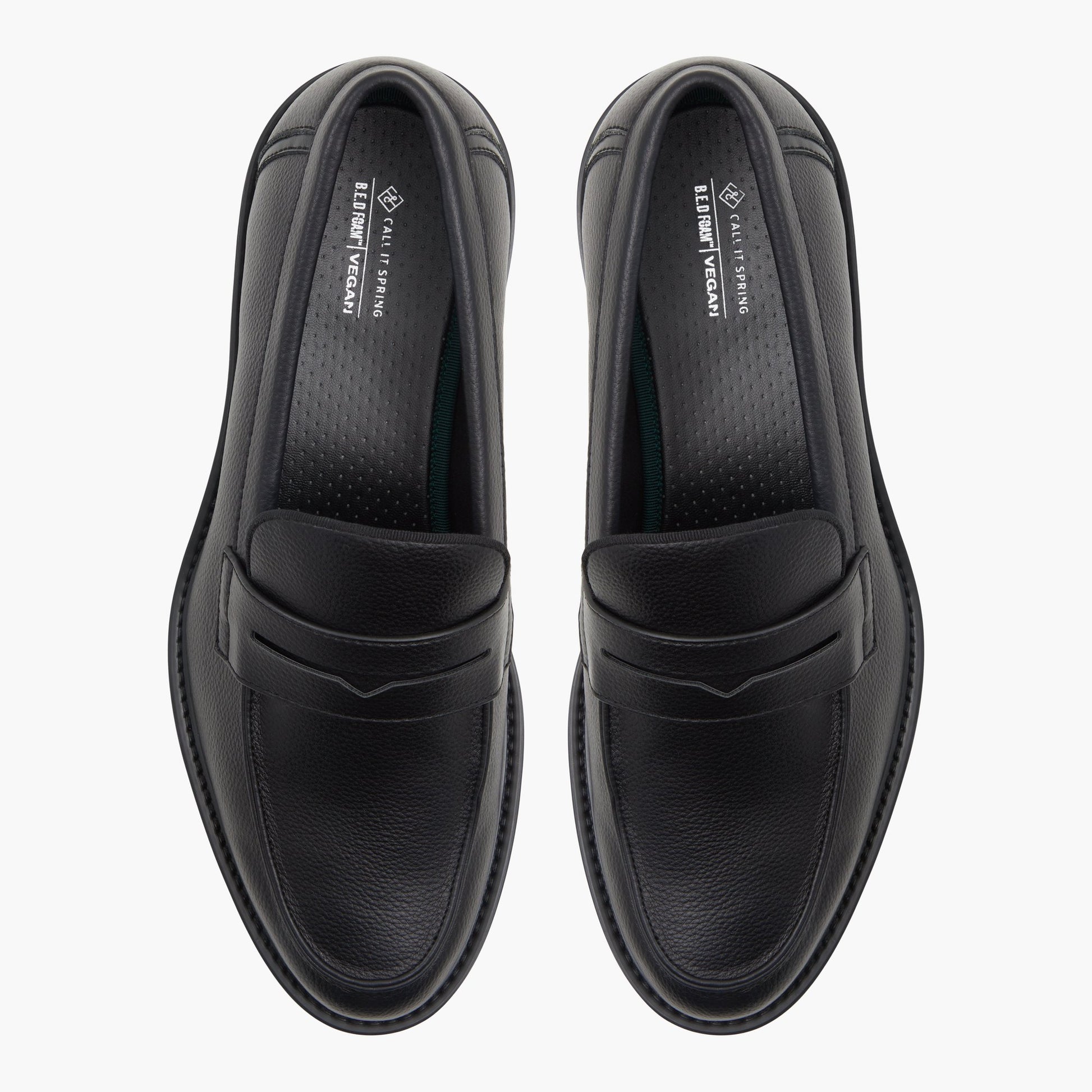 Top-down view of the Black Hayward Loafers
