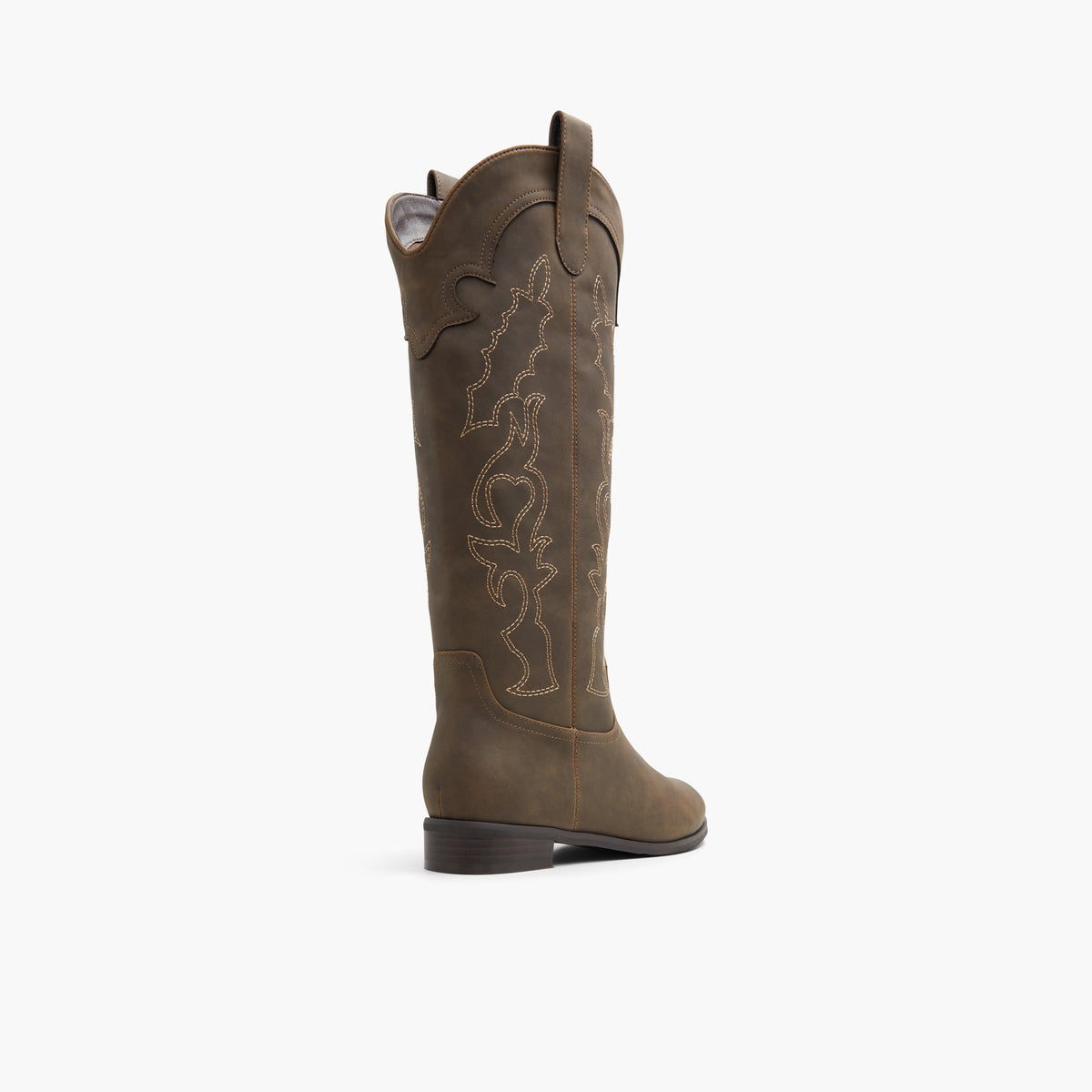 Three-quarter angle of Light brown Dune Knee-High Boots's back side