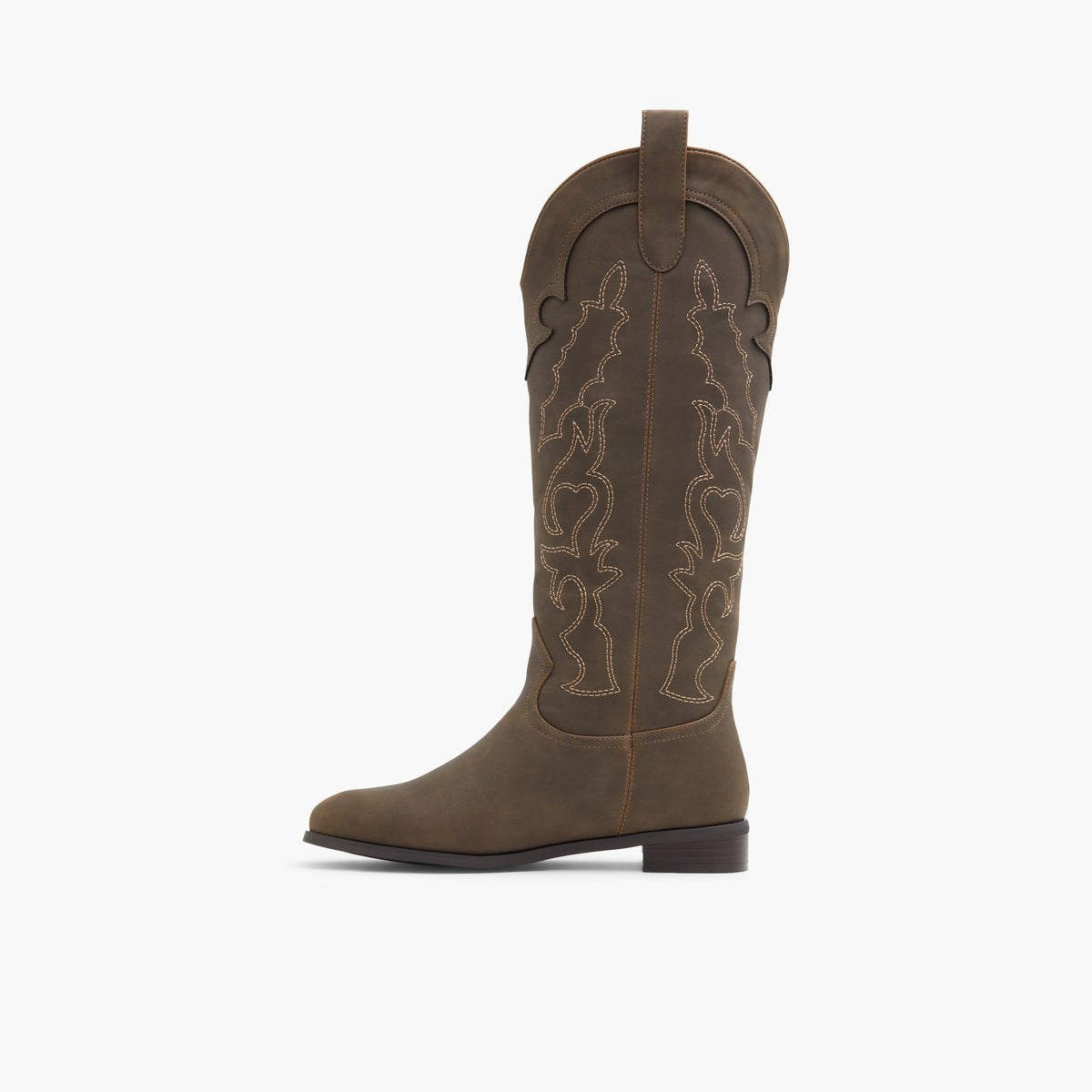 Side view of Light brown Dune Knee-High Boots