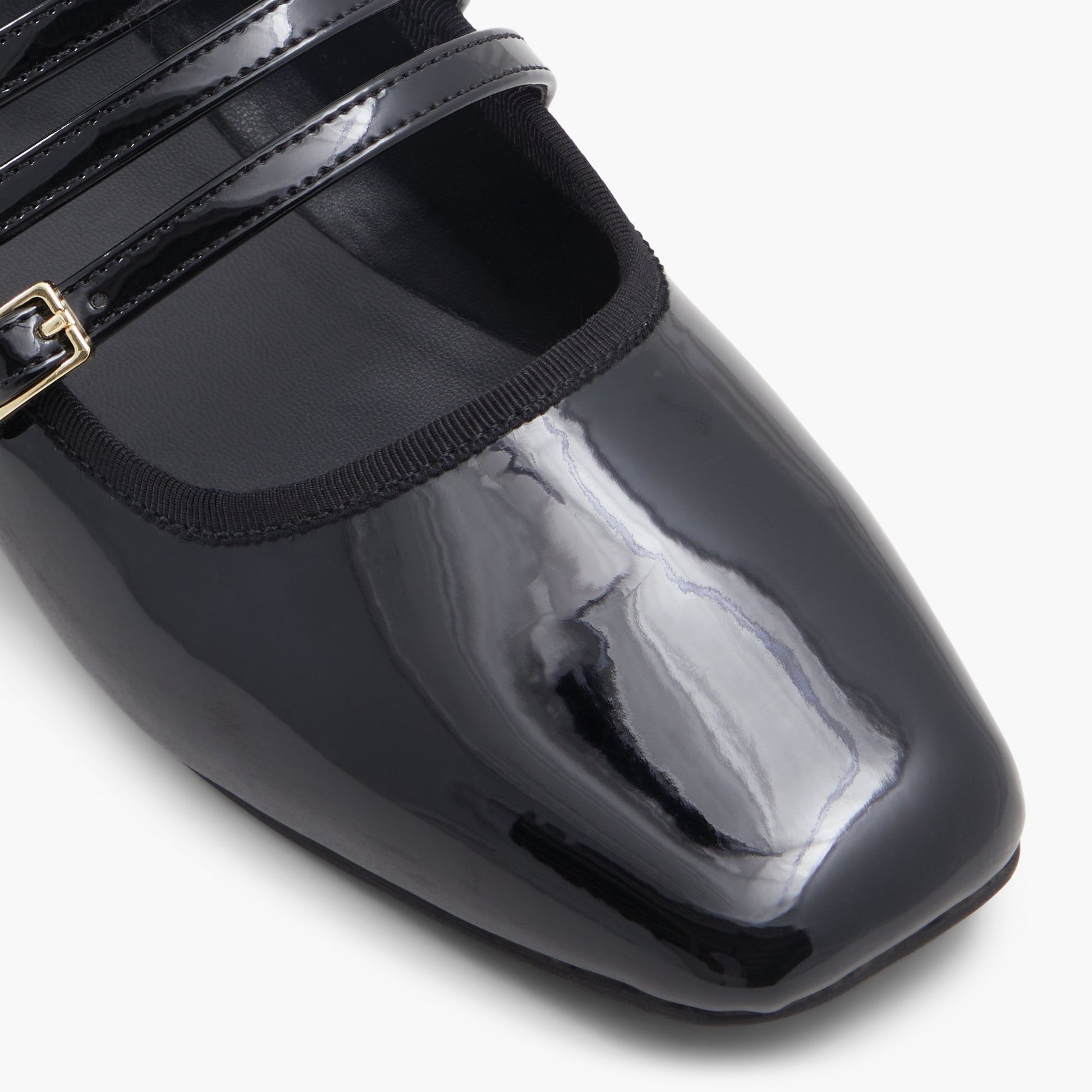Close-up of the Other Black Kamelie Mary Jane Flats